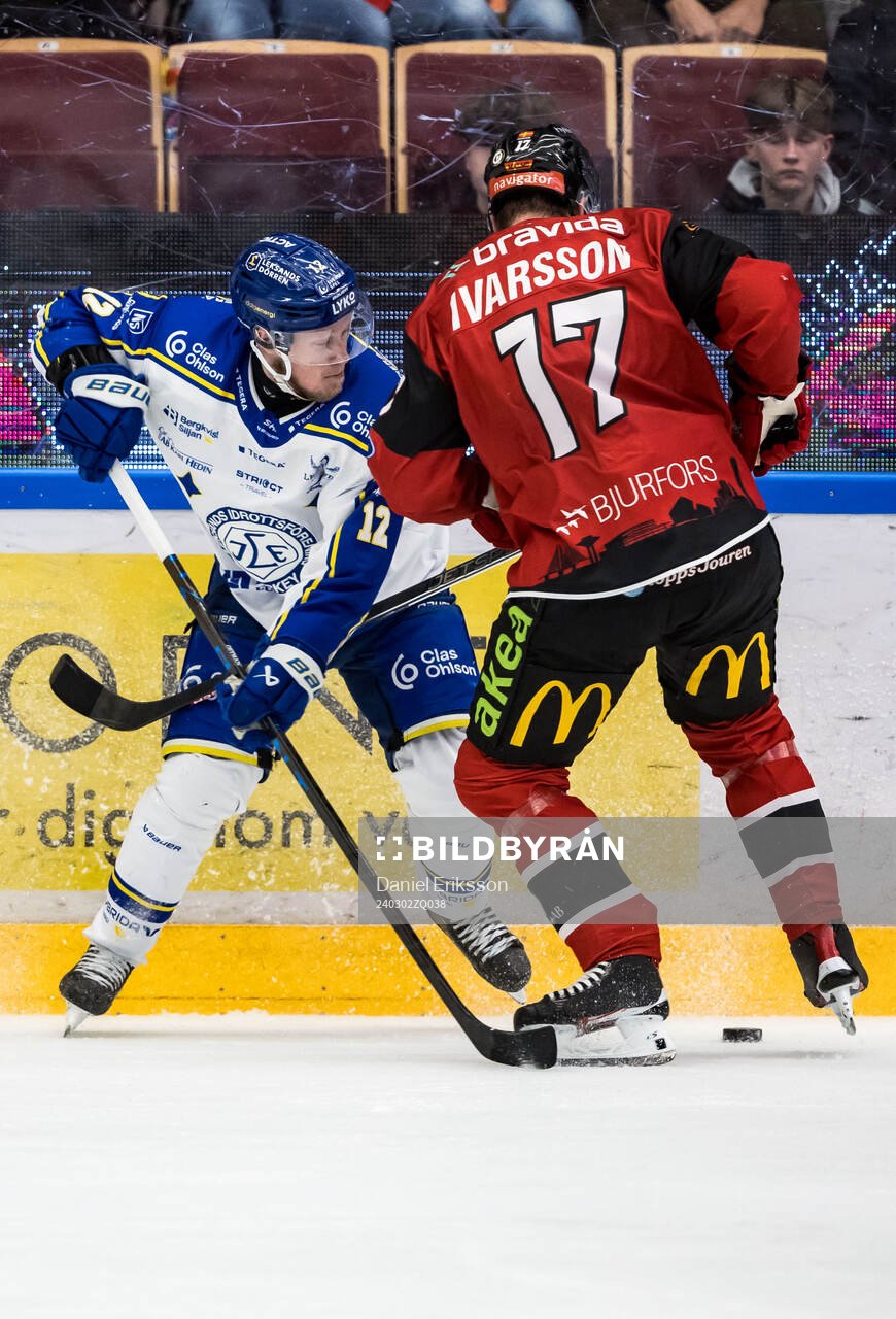 Leksands Kalle Östman och Malmö Redhawks Anton Wahlberg