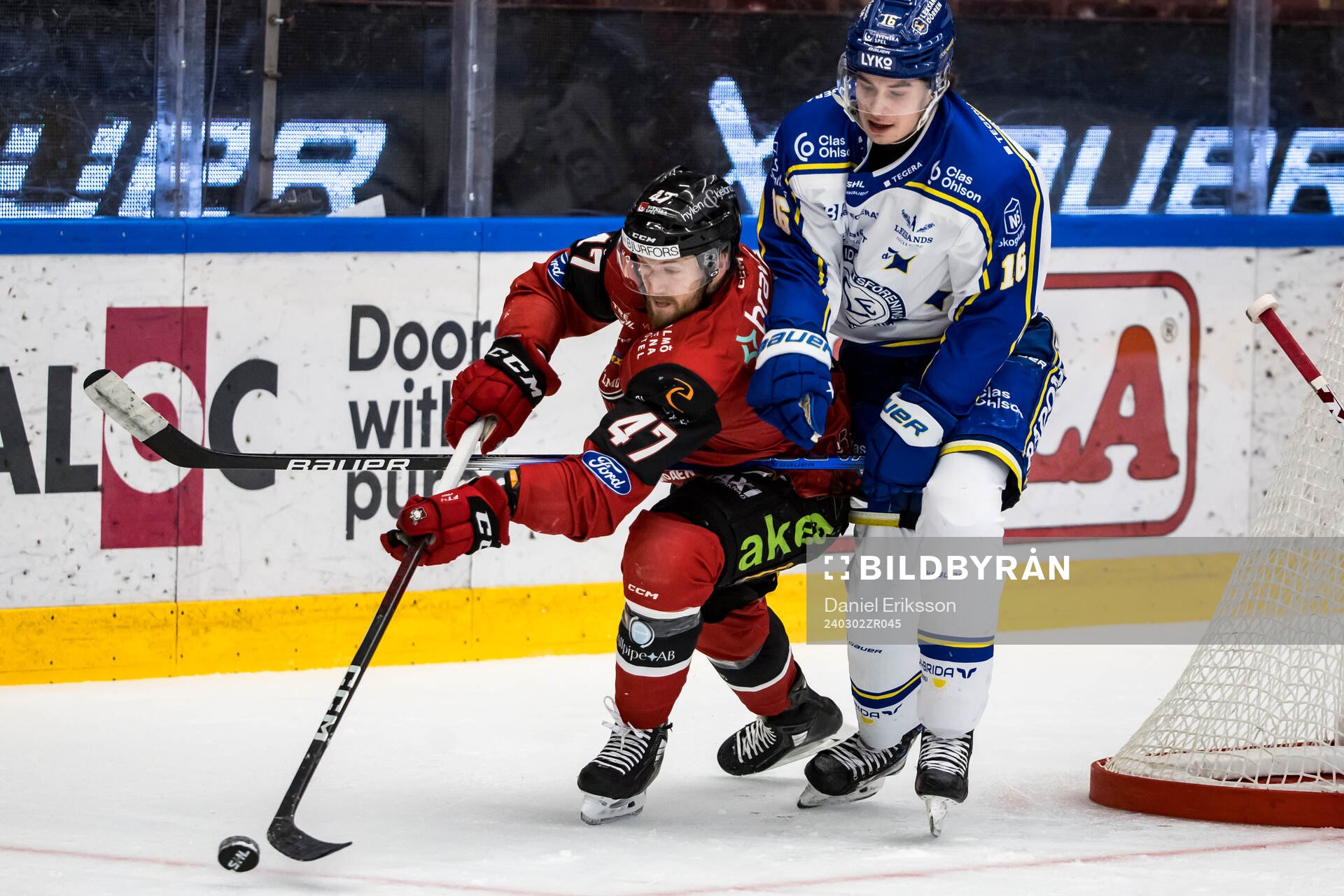 Malmö Redhawks Joakim Ryan och Leksands Felix Unger Sörum