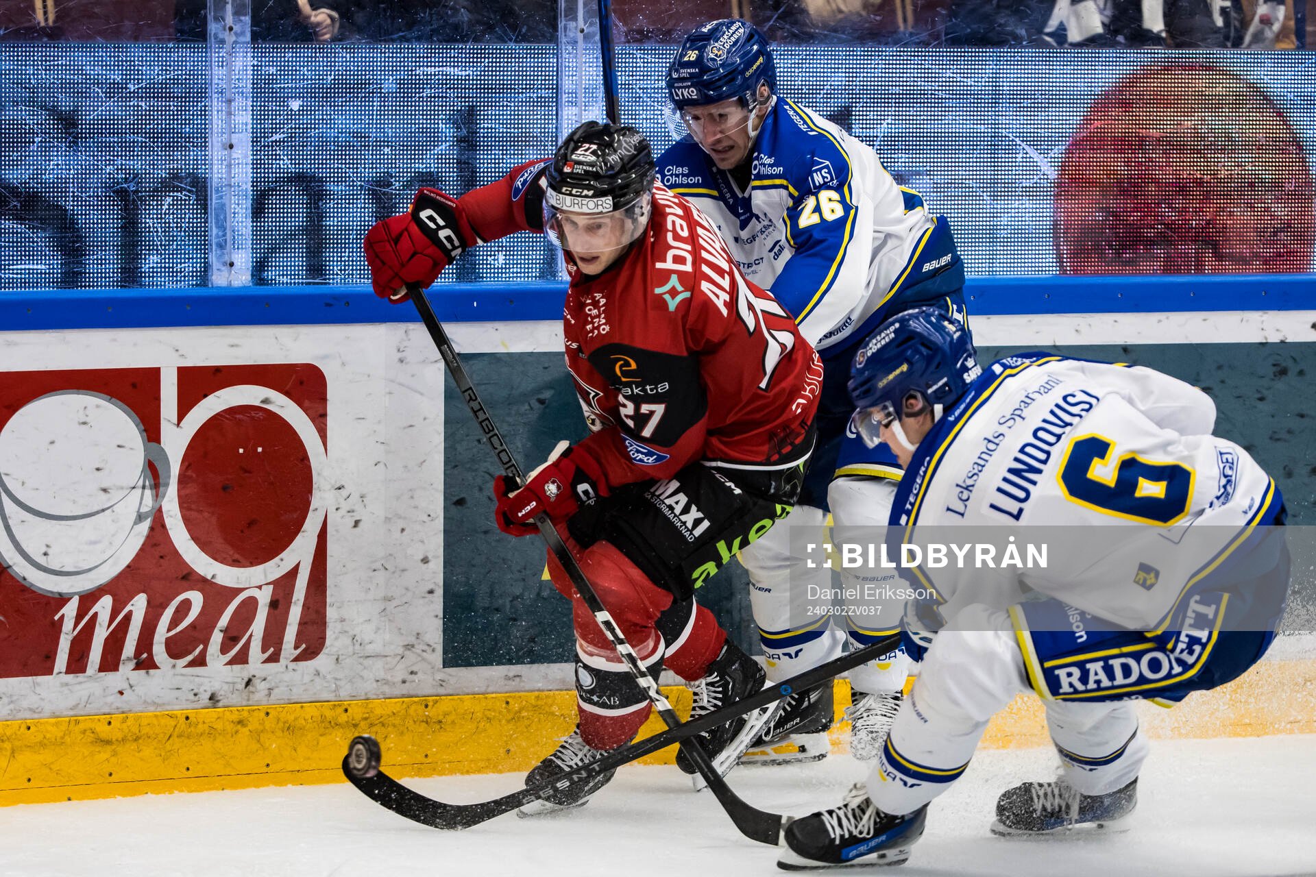 Malmö Redhawks Robin Alvarez och Leksands Patrik Norén