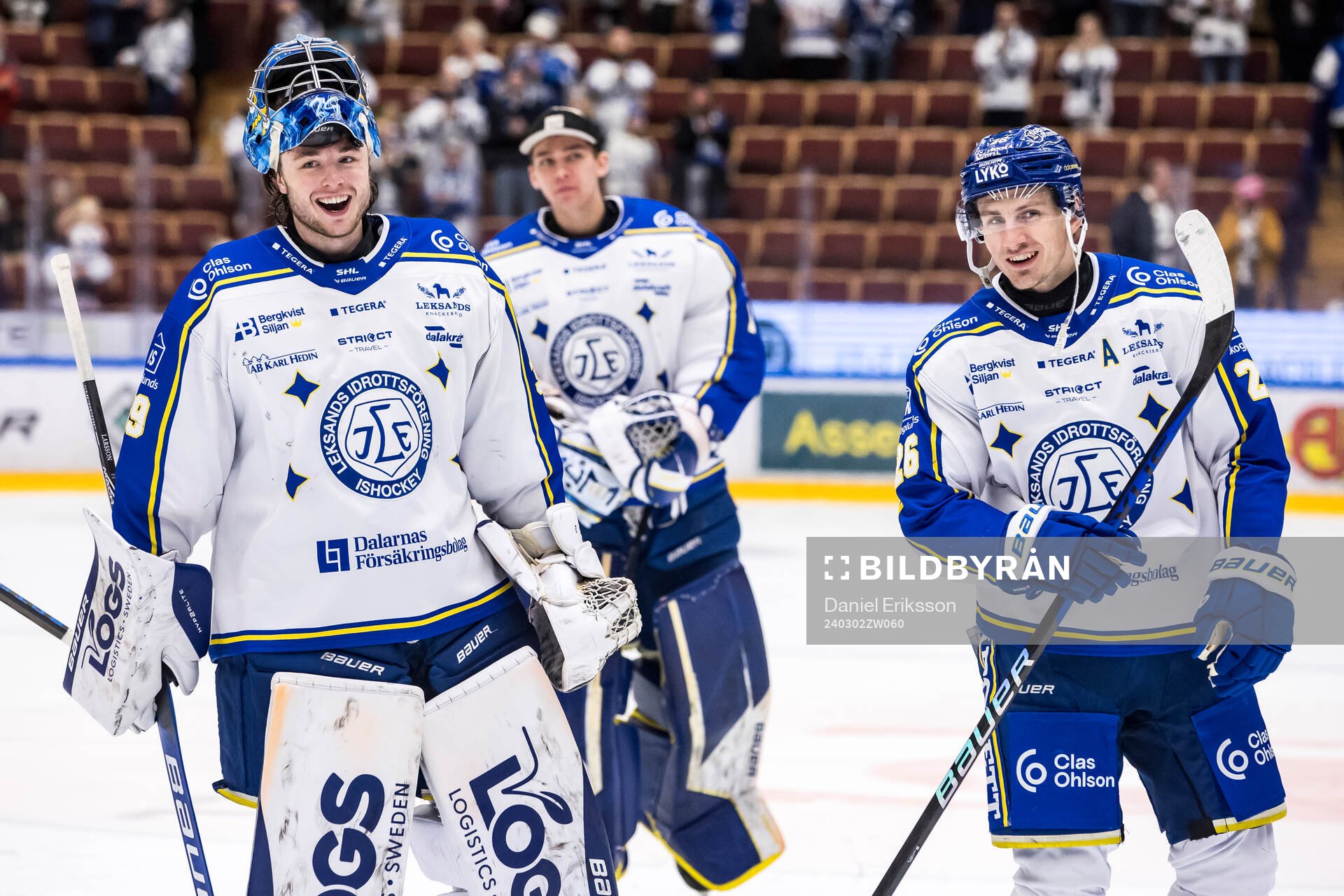 Leksands målvakt Filip Larsson och Leksands Patrik Norén