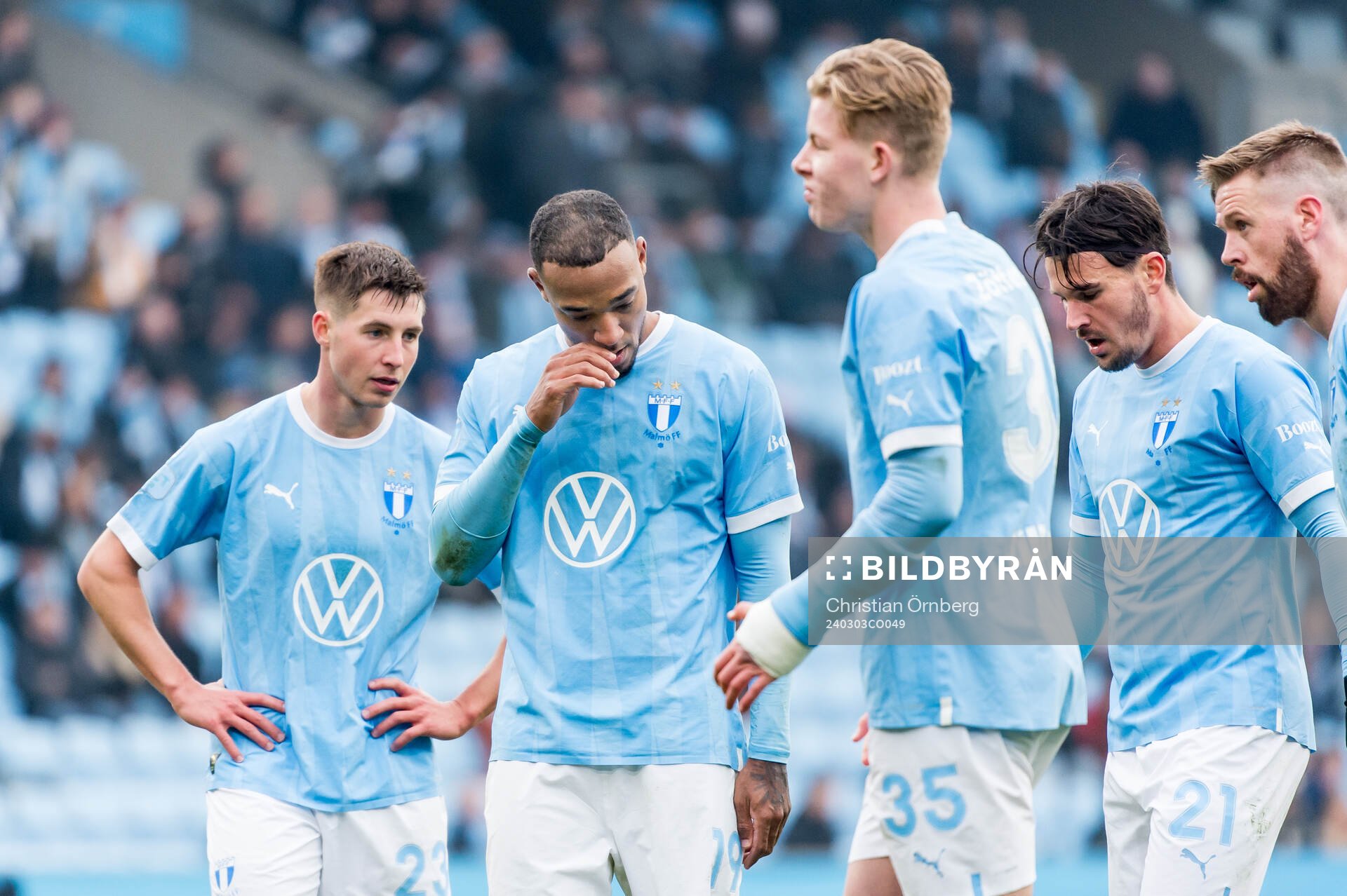 Malmö FFs Lasse Berg Johnsen, Derek Cornelius, Nils