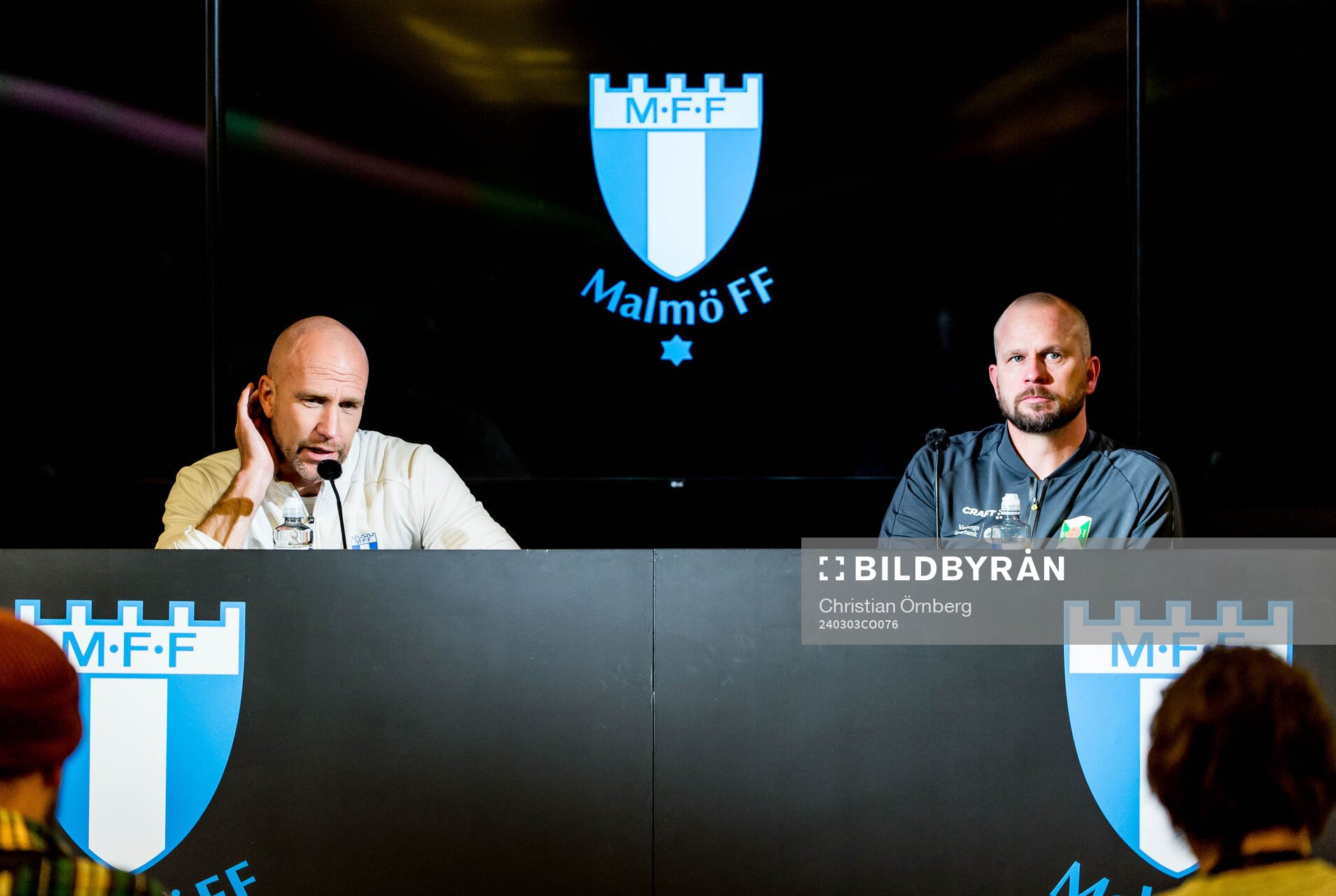 Malmö FFs tränare Henrik Rydström och Varbergs tränare
