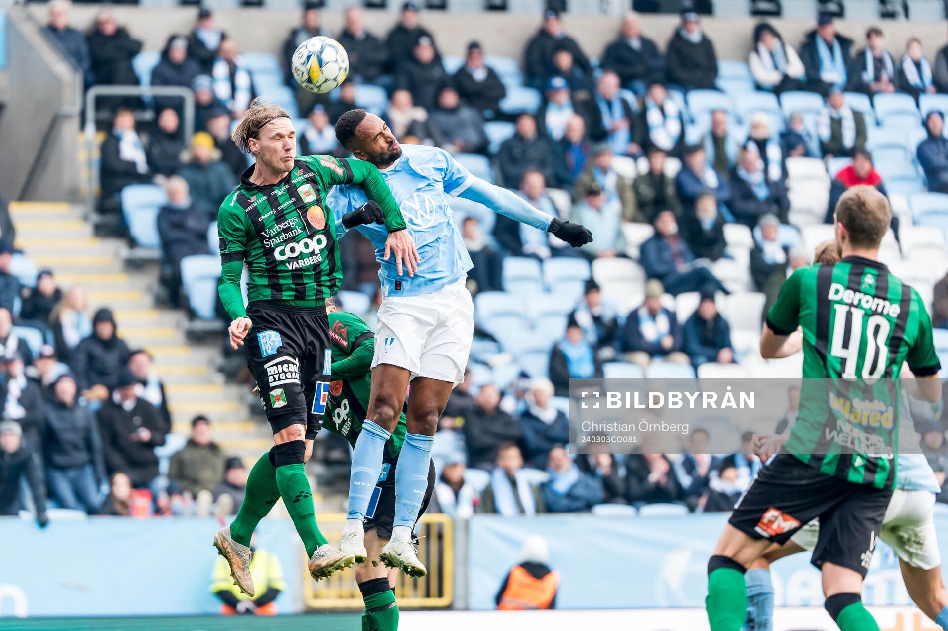 Varbergs Hampus Zackrisson och Malmö FFs Isaac Kiese Thelin