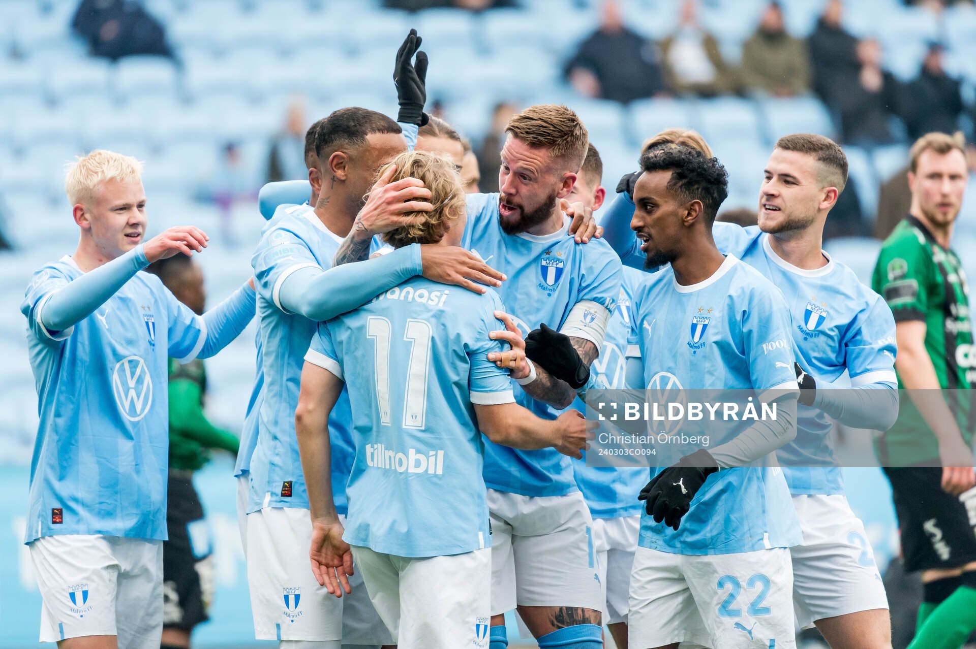 Malmö FFs Sebastian Nanasi och Pontus Jansson jublar