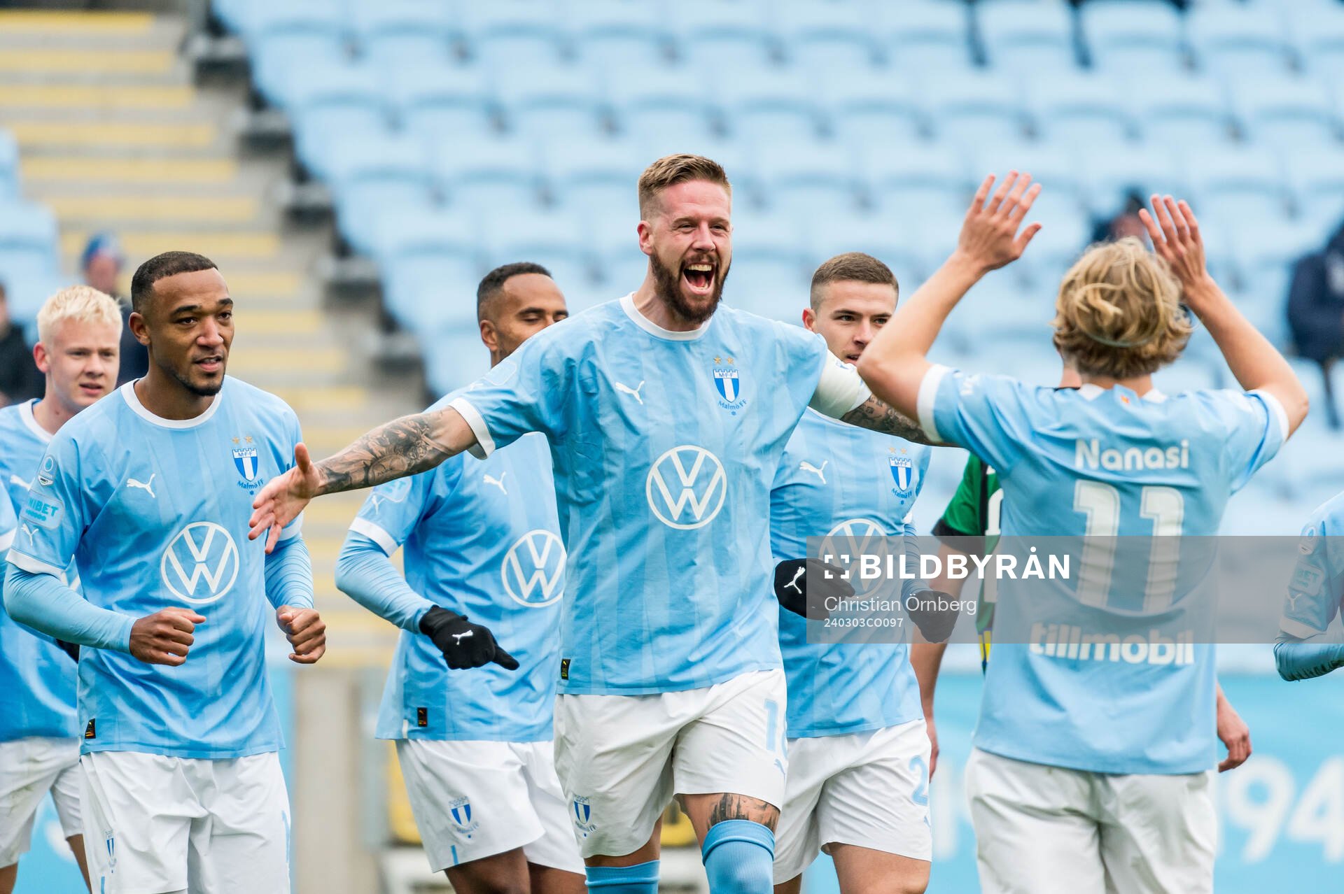 Malmö FFs Pontus Jansson jublar