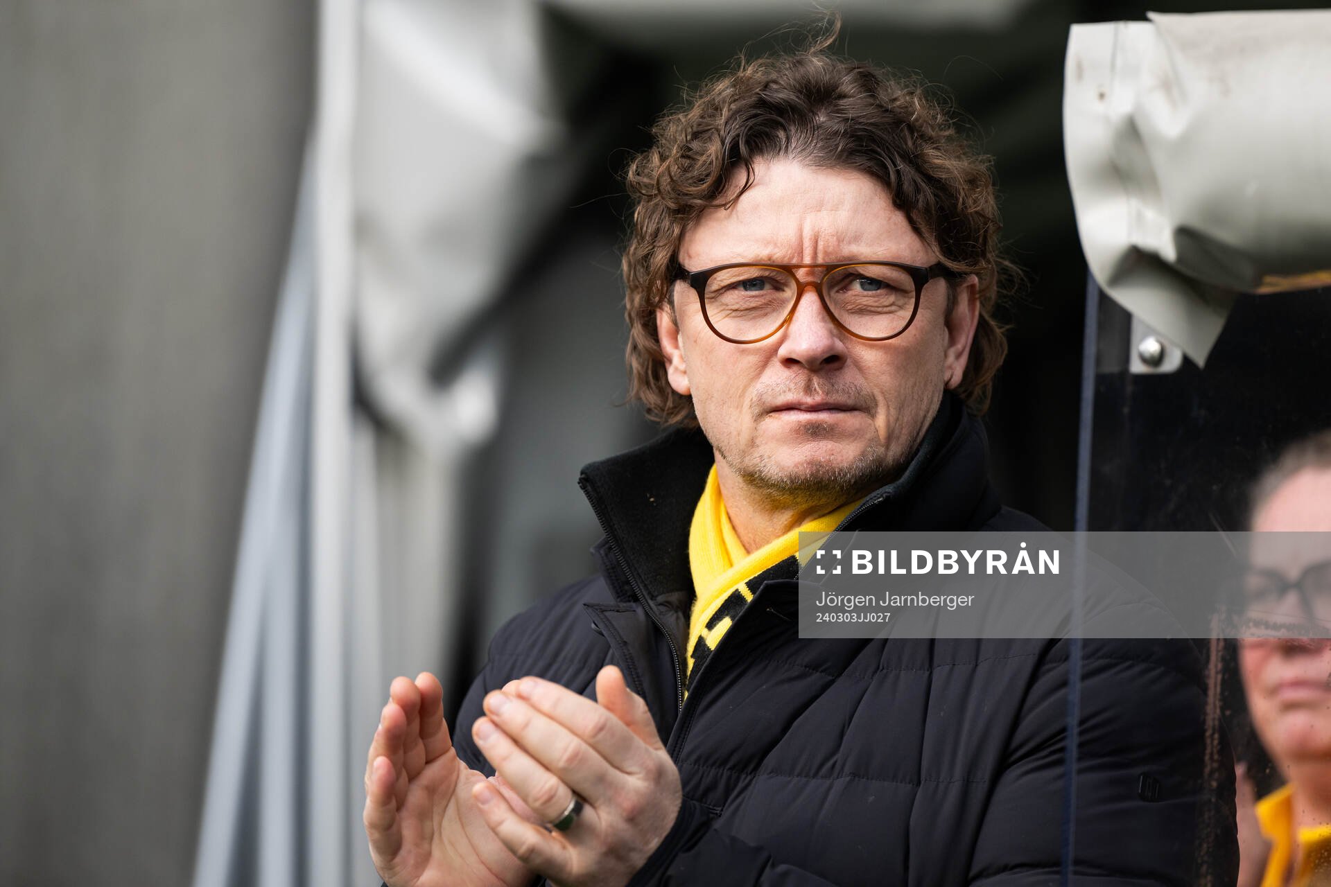 Elfsborgs klubbchef Stefan Andreasson under fotbollsmatchen i Svenska Cupen mellan Elfsborg och Degerfors den 3 mars 2024 i Borås. 