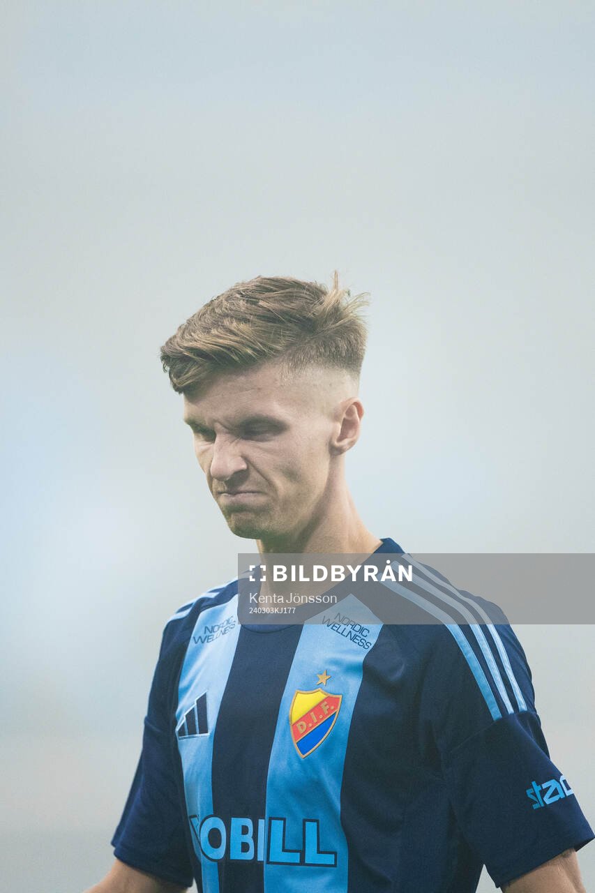 Djurgårdens Samuel Leach Holm deppar