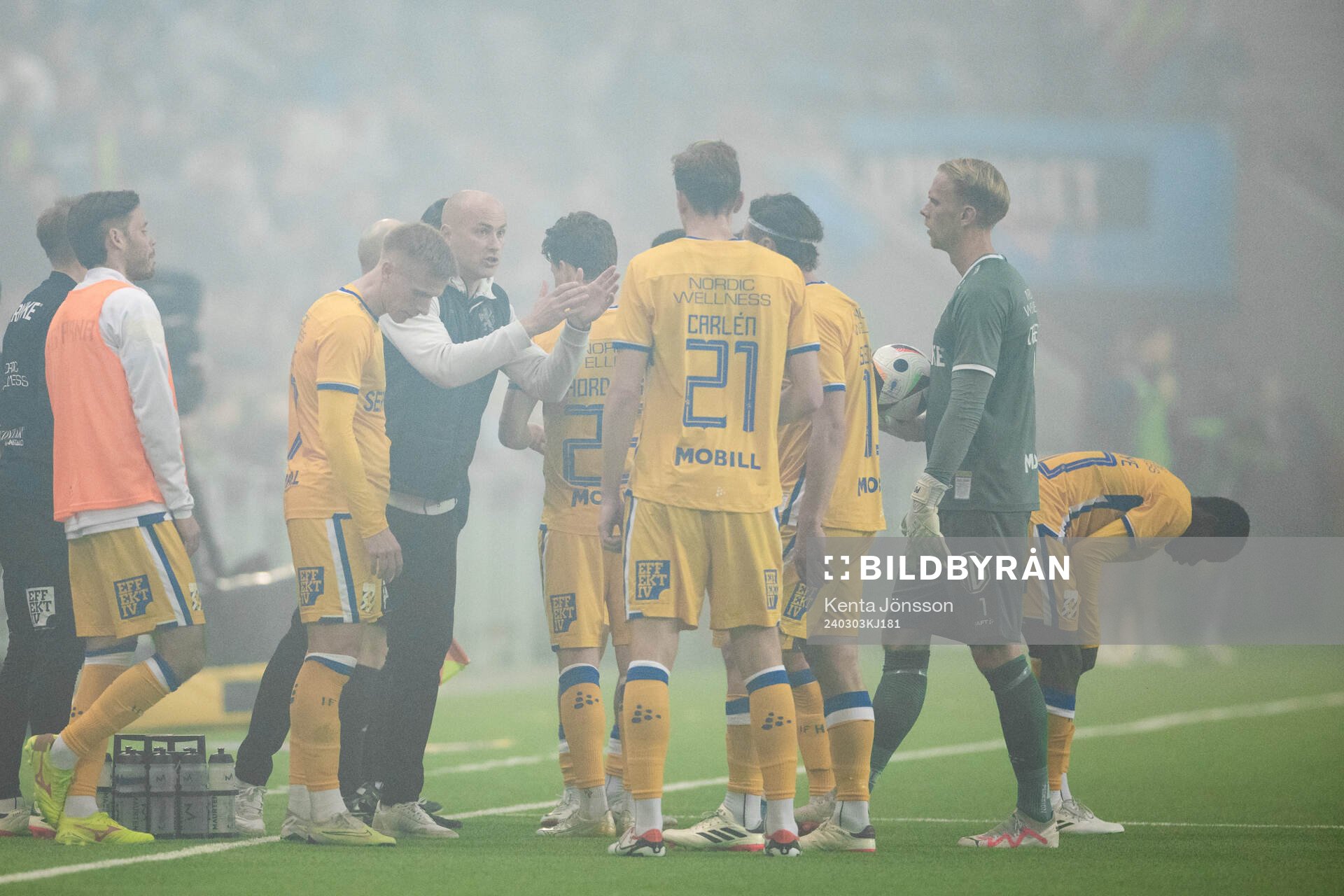 IFK Göteborgs tränare Jens Berthel Askou i ett spelavbrott
