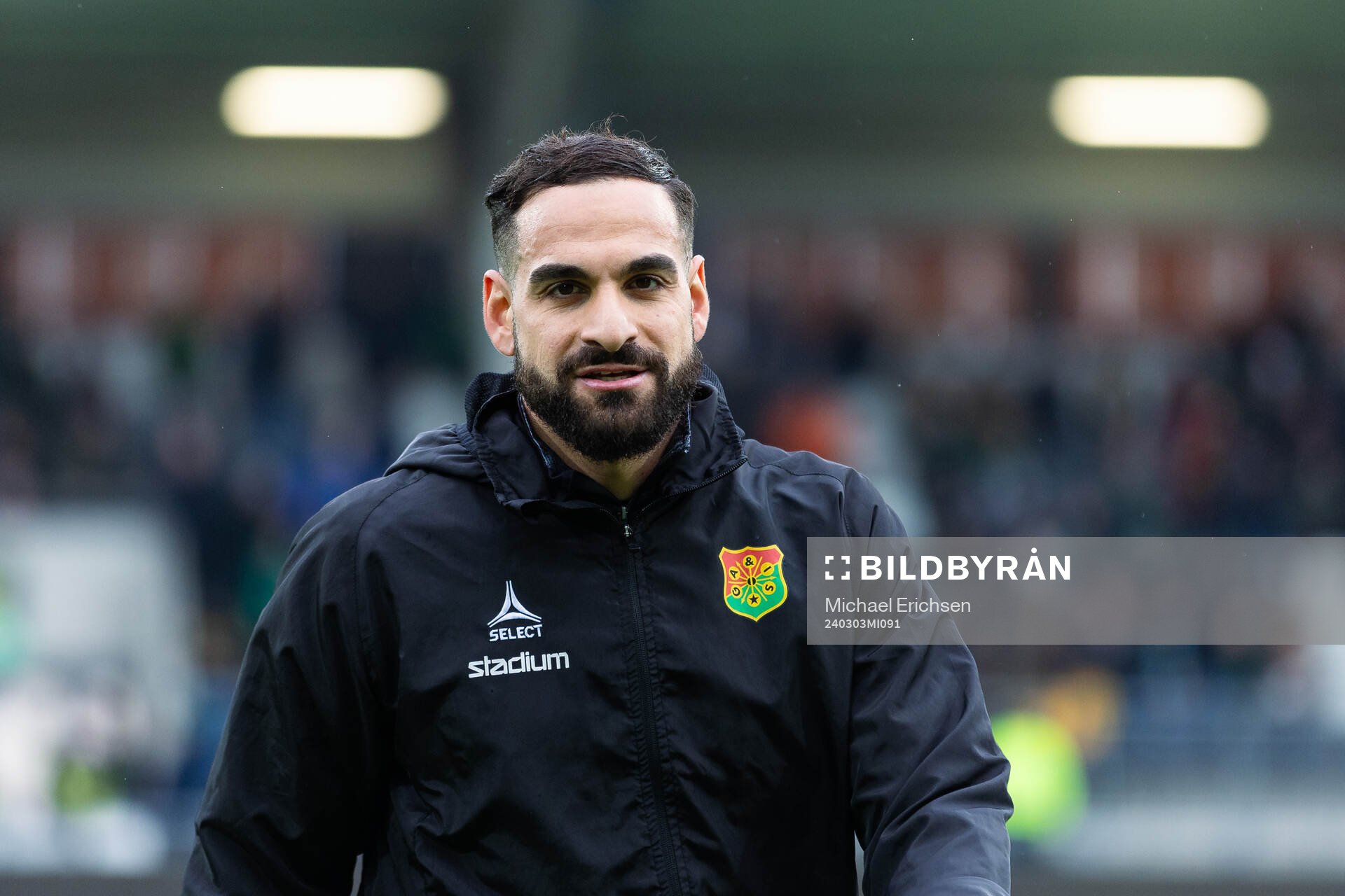 GAIS Mervan Celik innan fotbollsmatchen i Svenska Cupen