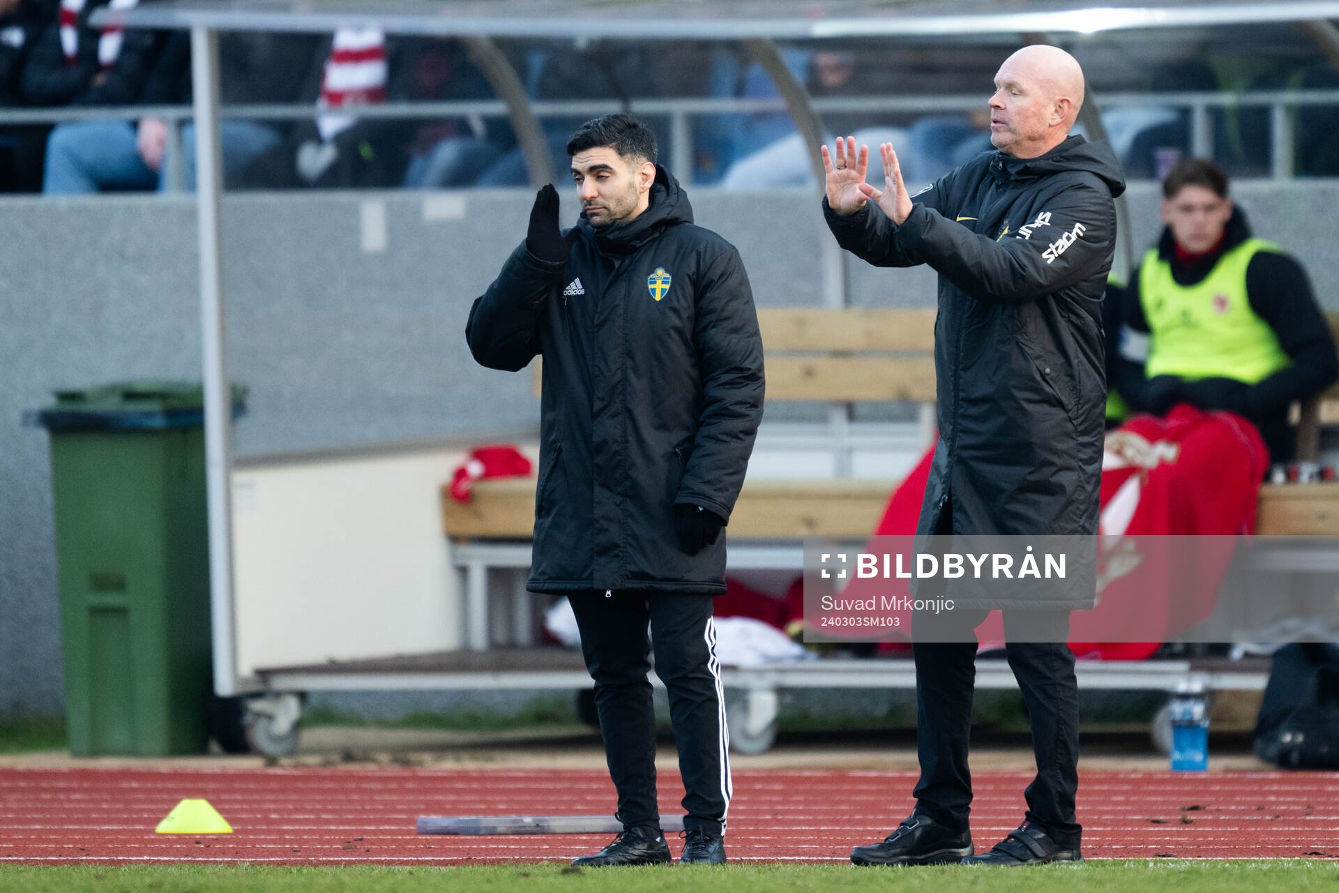 AIKs tränare Henning Berg under fotbollsmatchen i Svenska Cupen mellan Kalmar och AIK den 3 mars 2024 i Kalmar. 