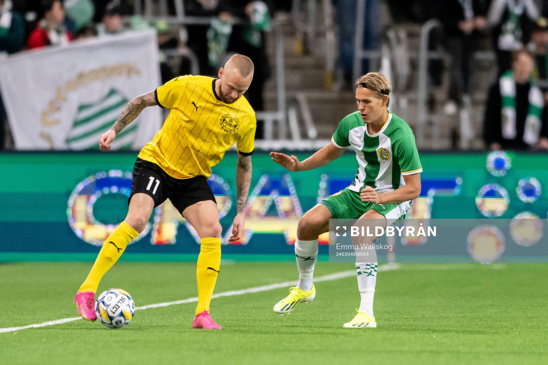 Mjällbys Adam Ståhl och Hammarbys Markus Karlsson