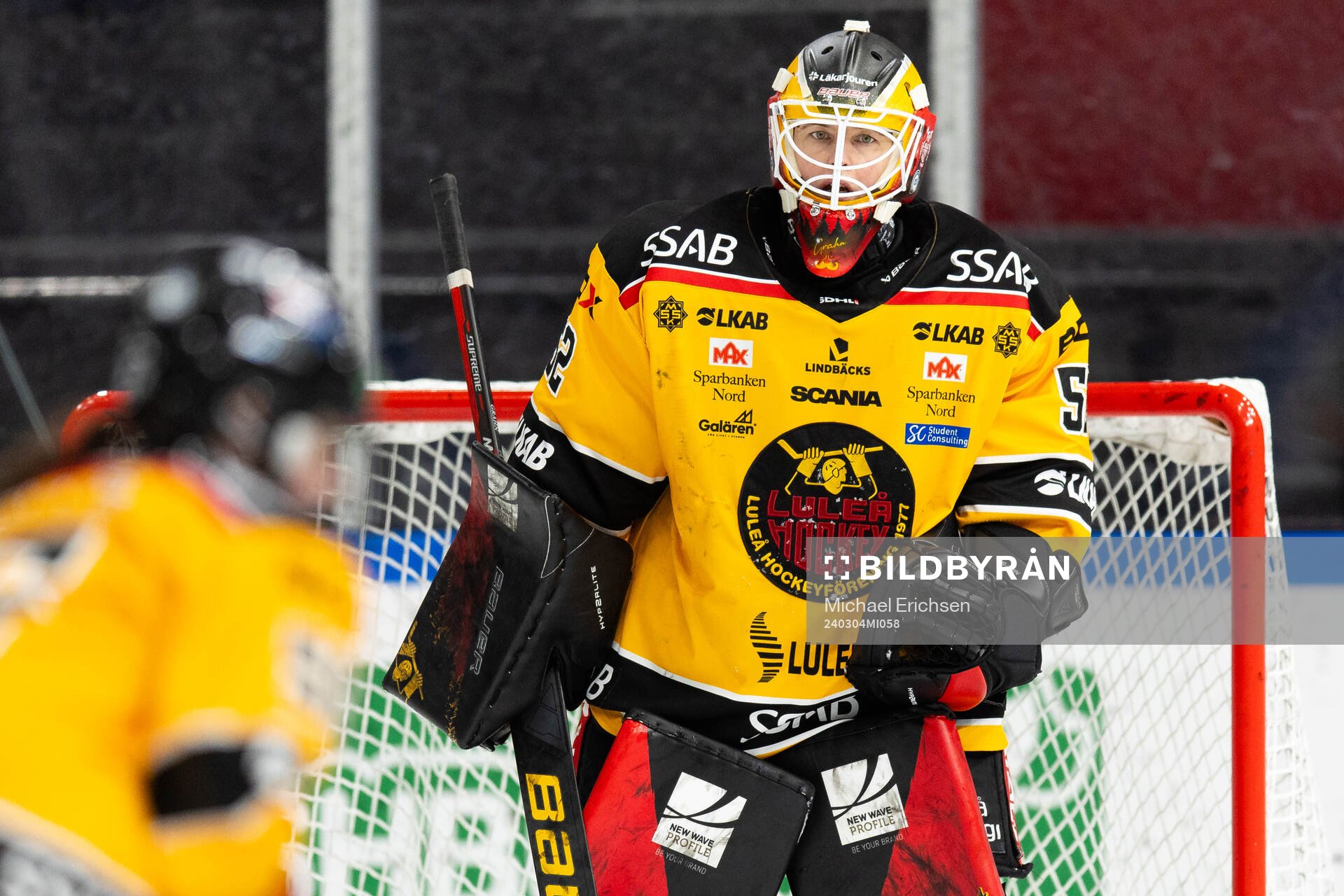 Luleås målvakt Sara Grahn  jublar