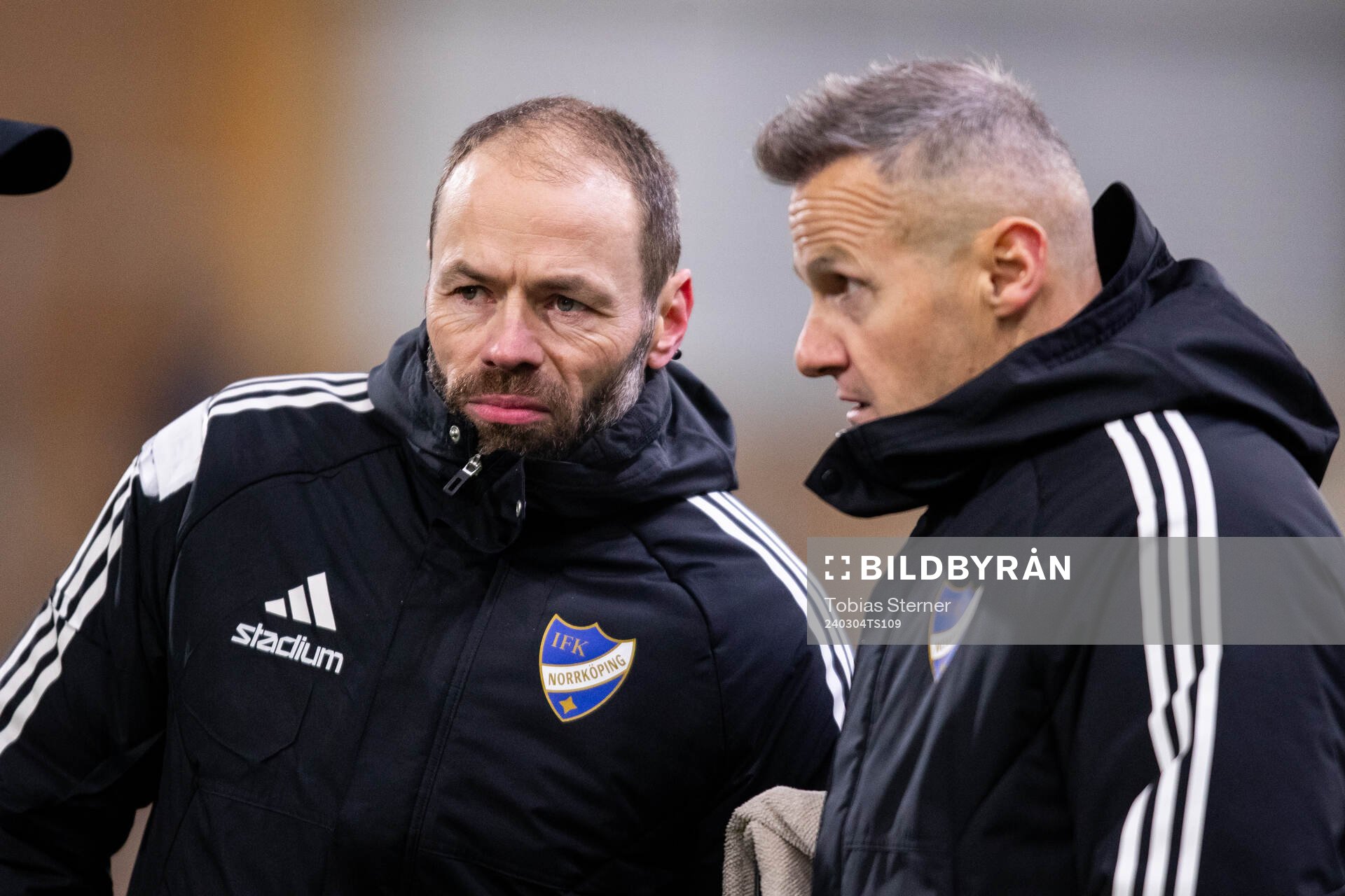 IFK Norrköpings tränare Andreas Alm och assisterande