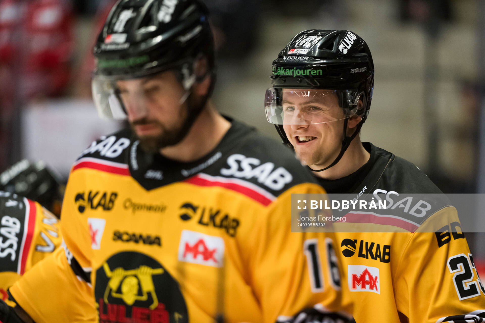 Luleås Jesper Sellgren innan ishockeymatchen i SHL mellan
