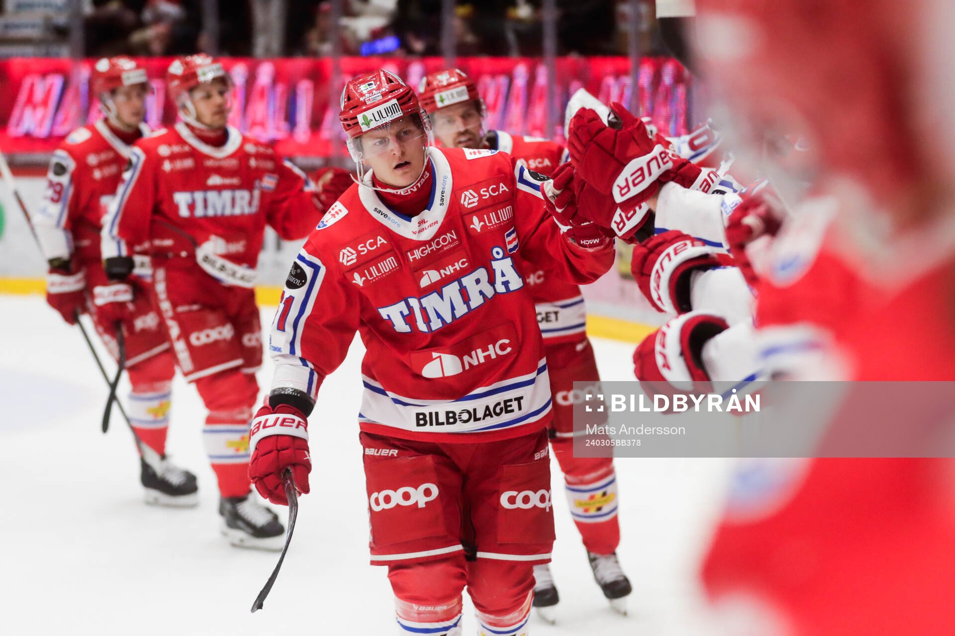 Timrås Axel Rindell jublar