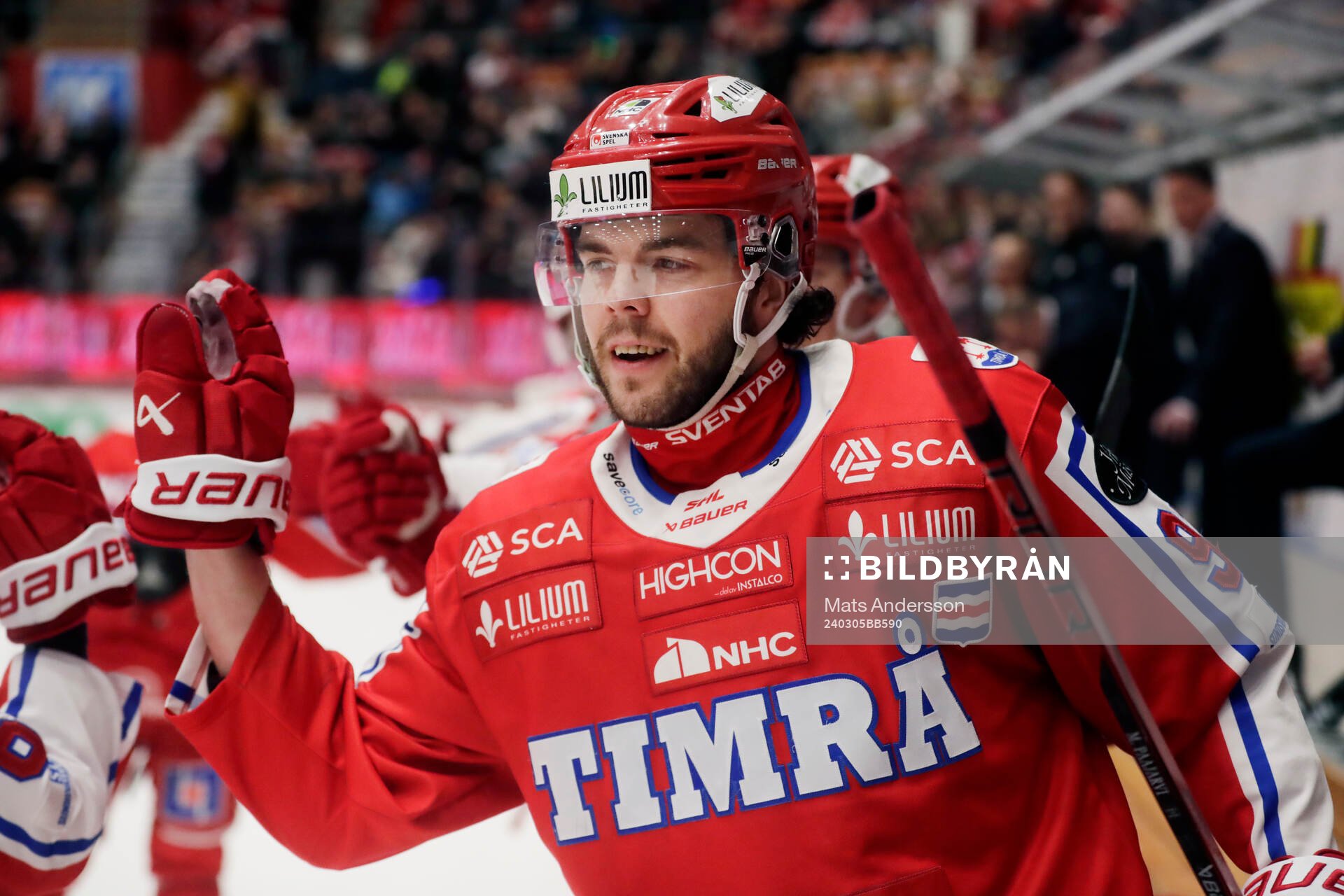 Timrås Magnus Pääjärvi jublar