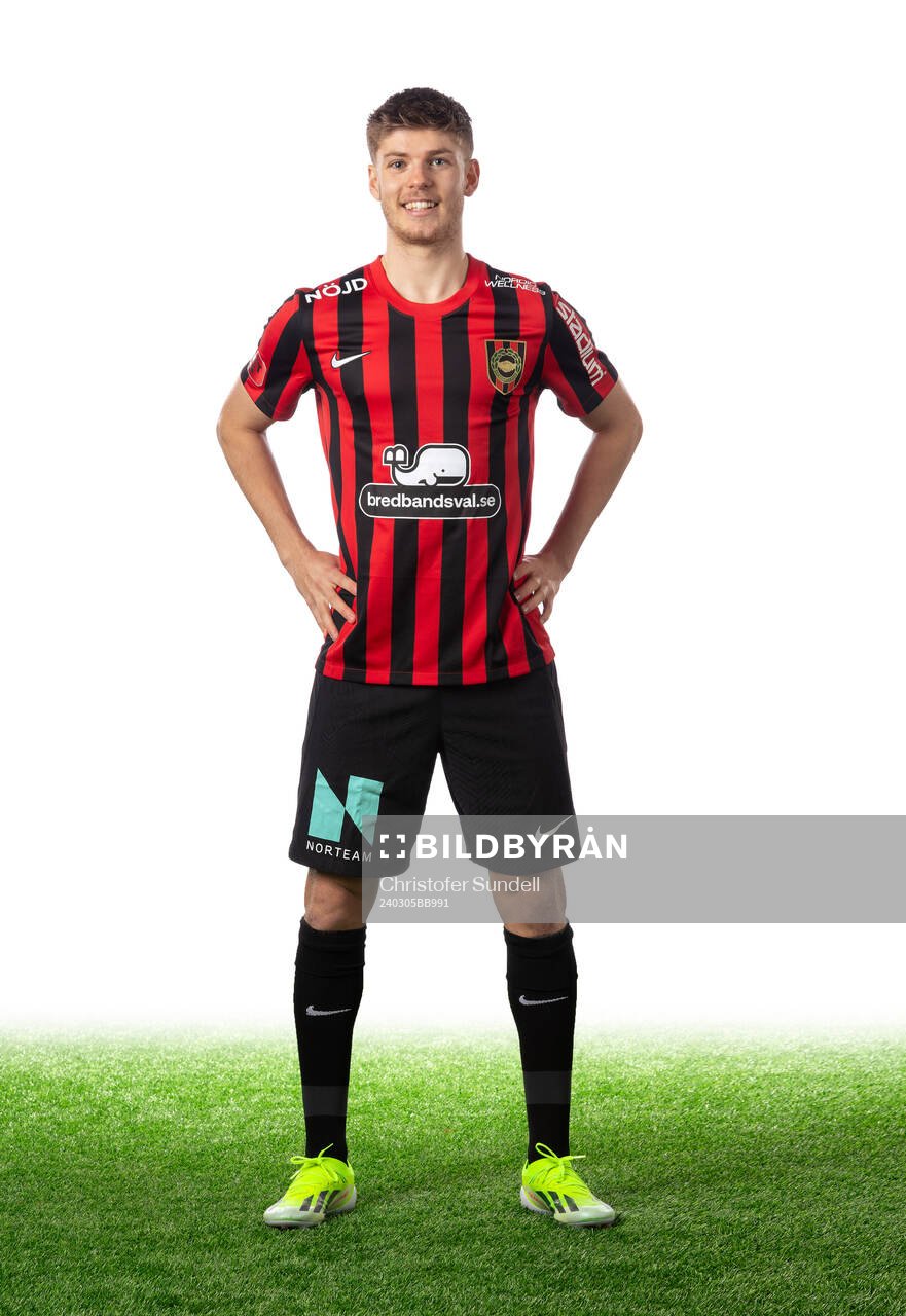 Brommapojkarnas Frederik Christensen poserar för ett porträtt den 5 mars 2024 i Stockholm.