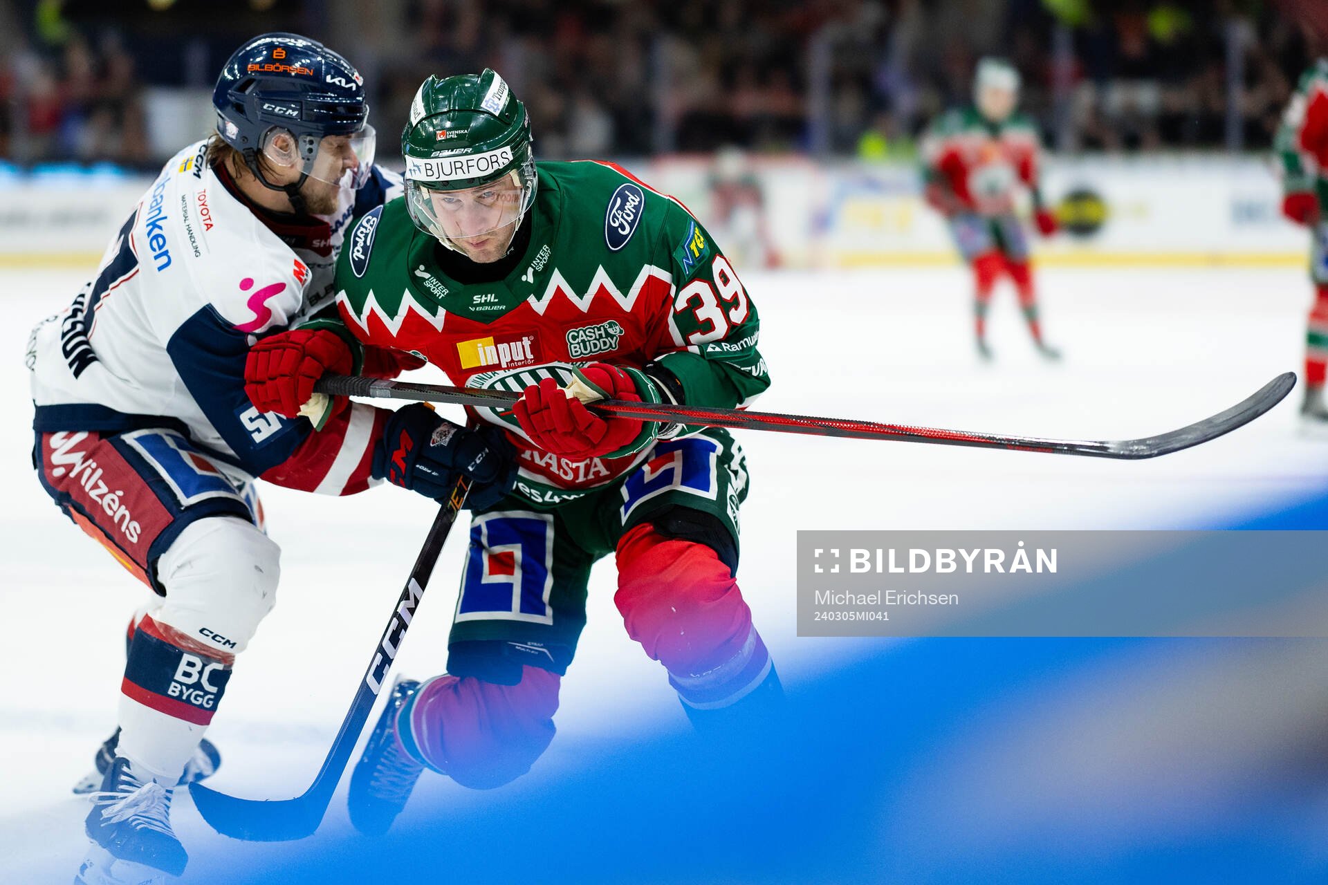 Linköpings Jesper Pettersson och Frölundas Mikael Ruohomaa