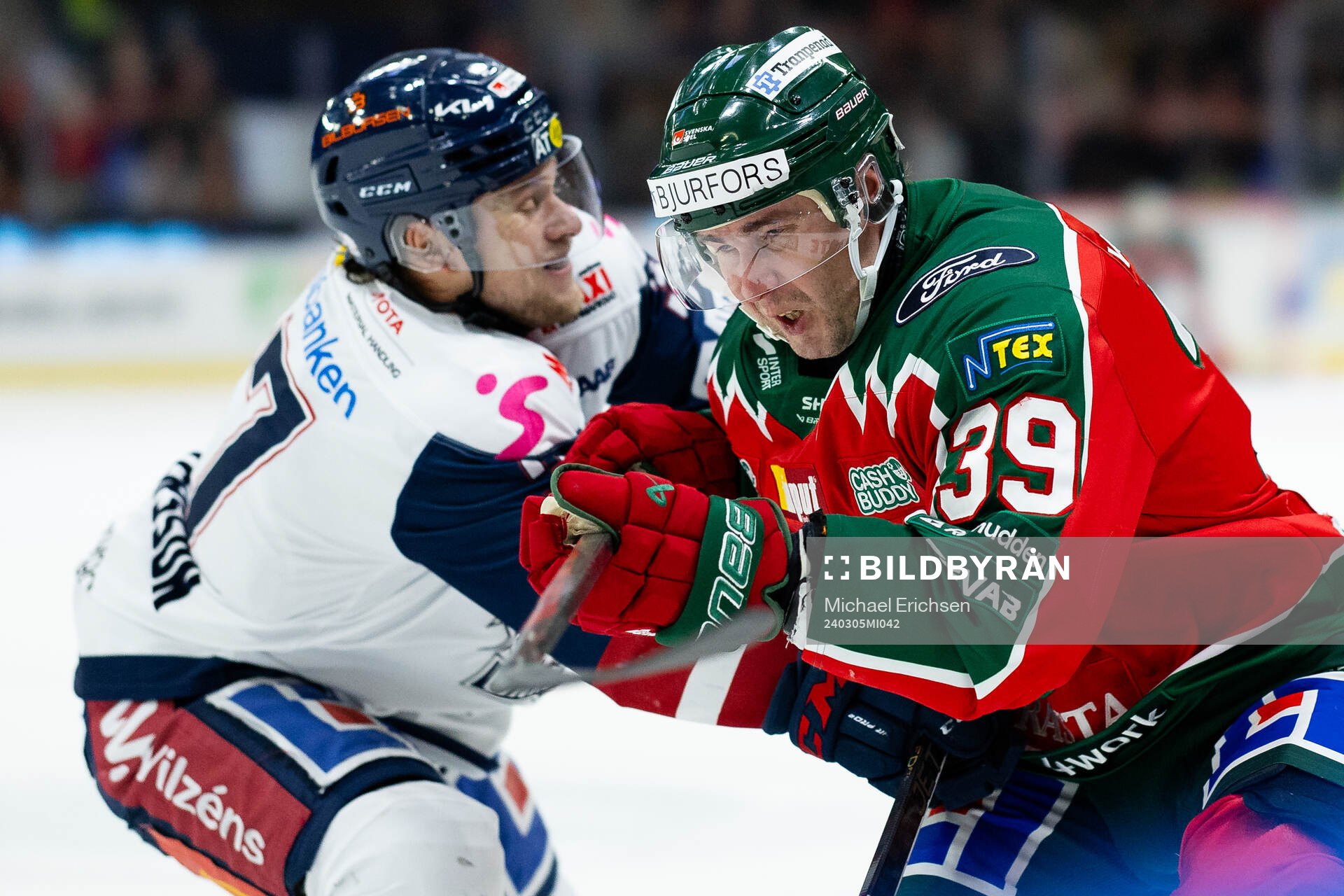 Linköpings Jesper Pettersson och Frölundas Mikael Ruohomaa