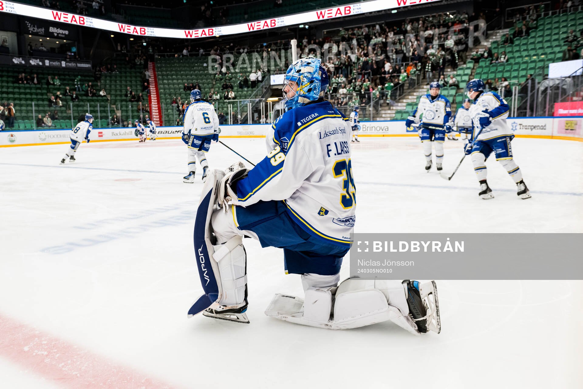 Leksands målvakt Filip Larsson