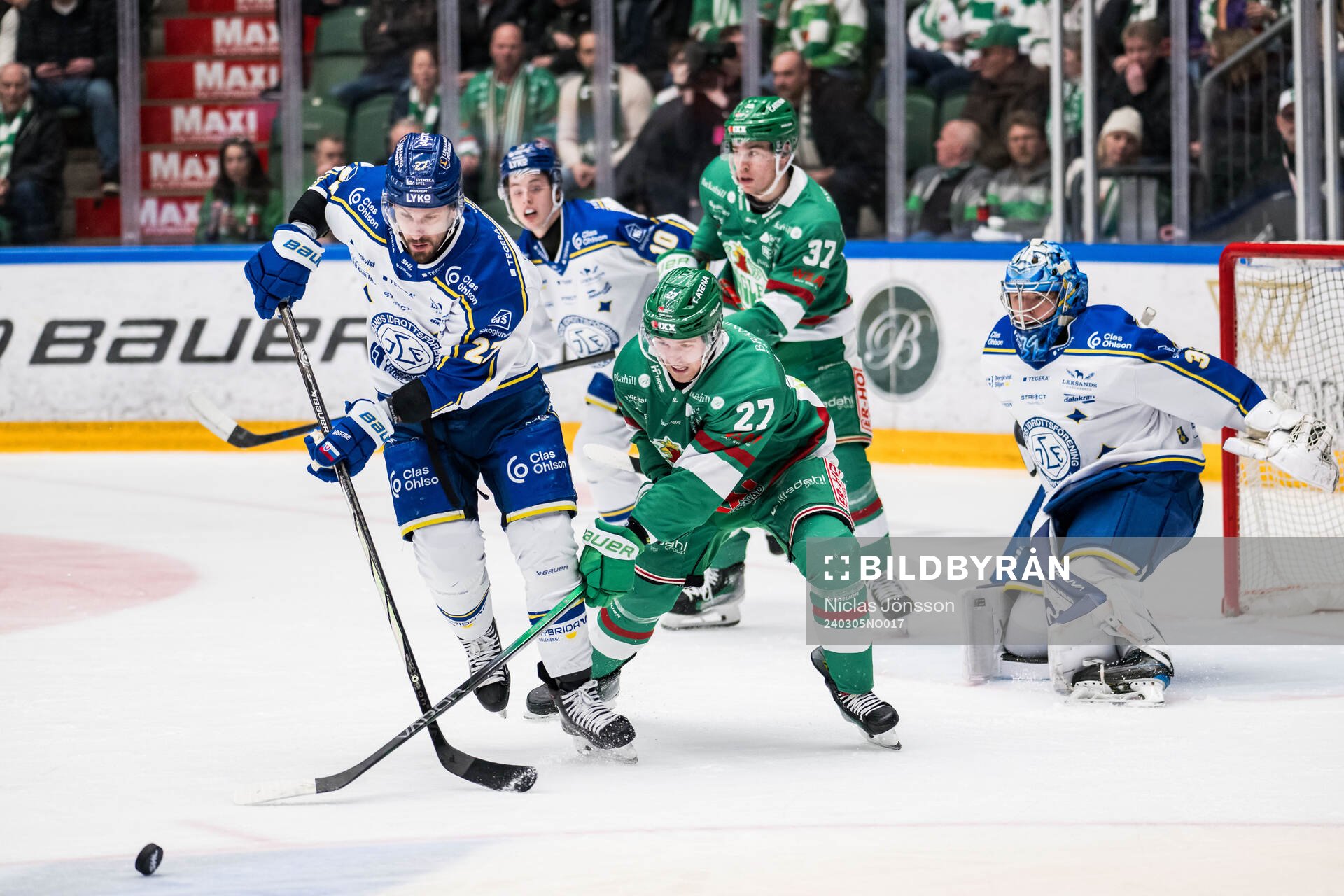 Leksands Marek Hrivik och Rögles Linus Sjödin