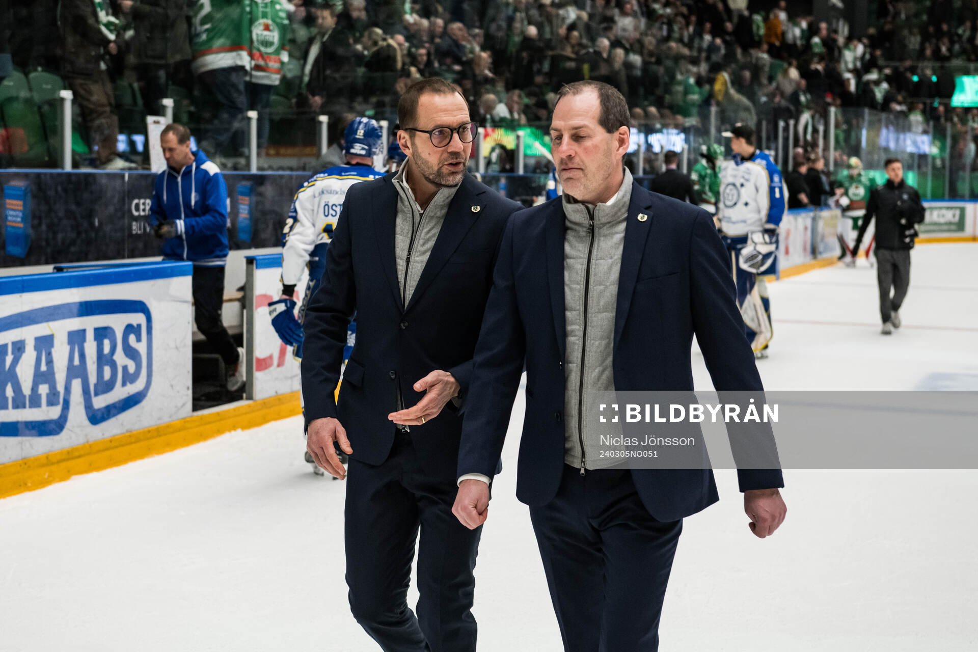 Rögles tränare Roger Hansson och Janne Larsson