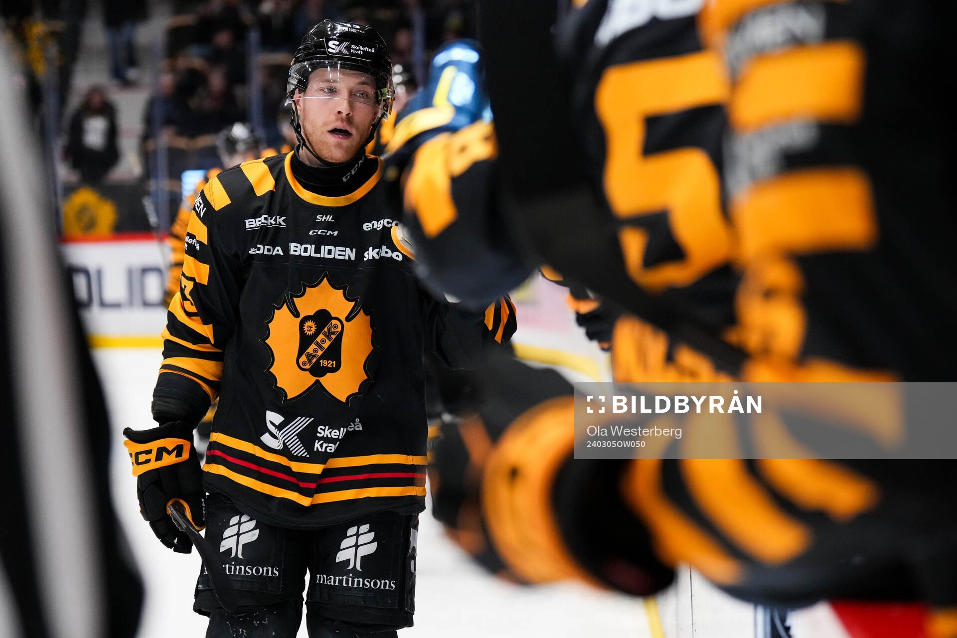 Skellefteås Filip Sandberg jublar