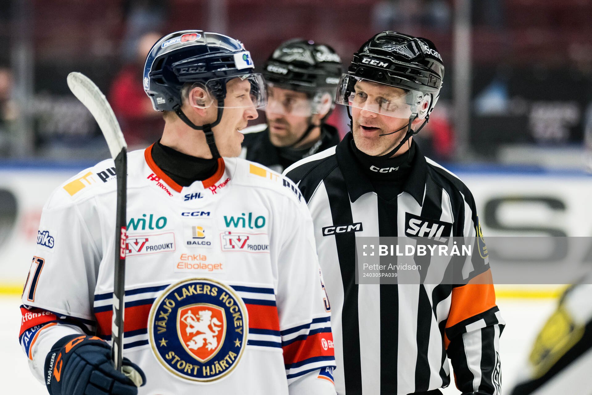 Domare Mikael Nord och Växjös Emil Sylvegård