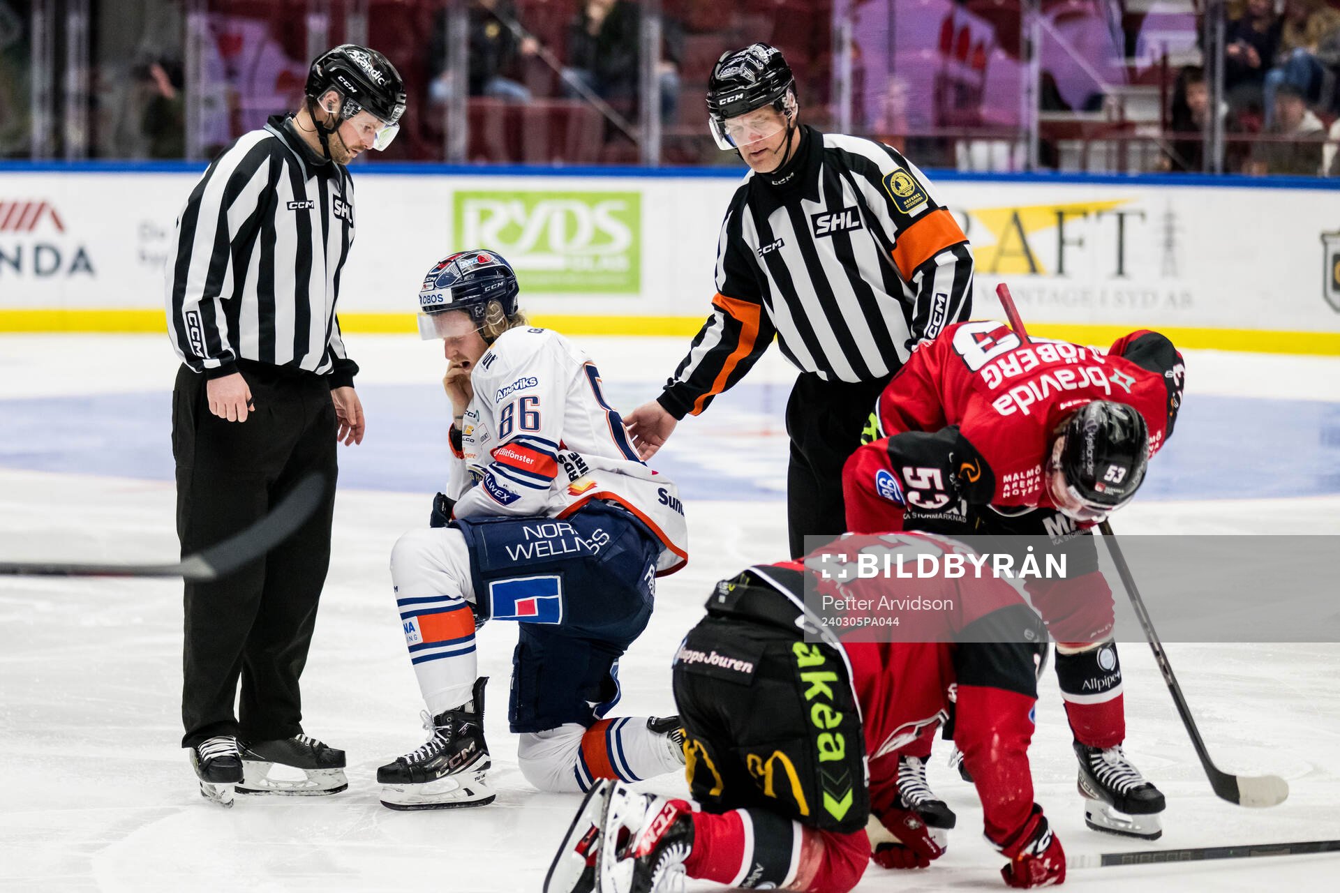 Växjös Joachim Blichfeld och Malmö Redhawks Christoffer