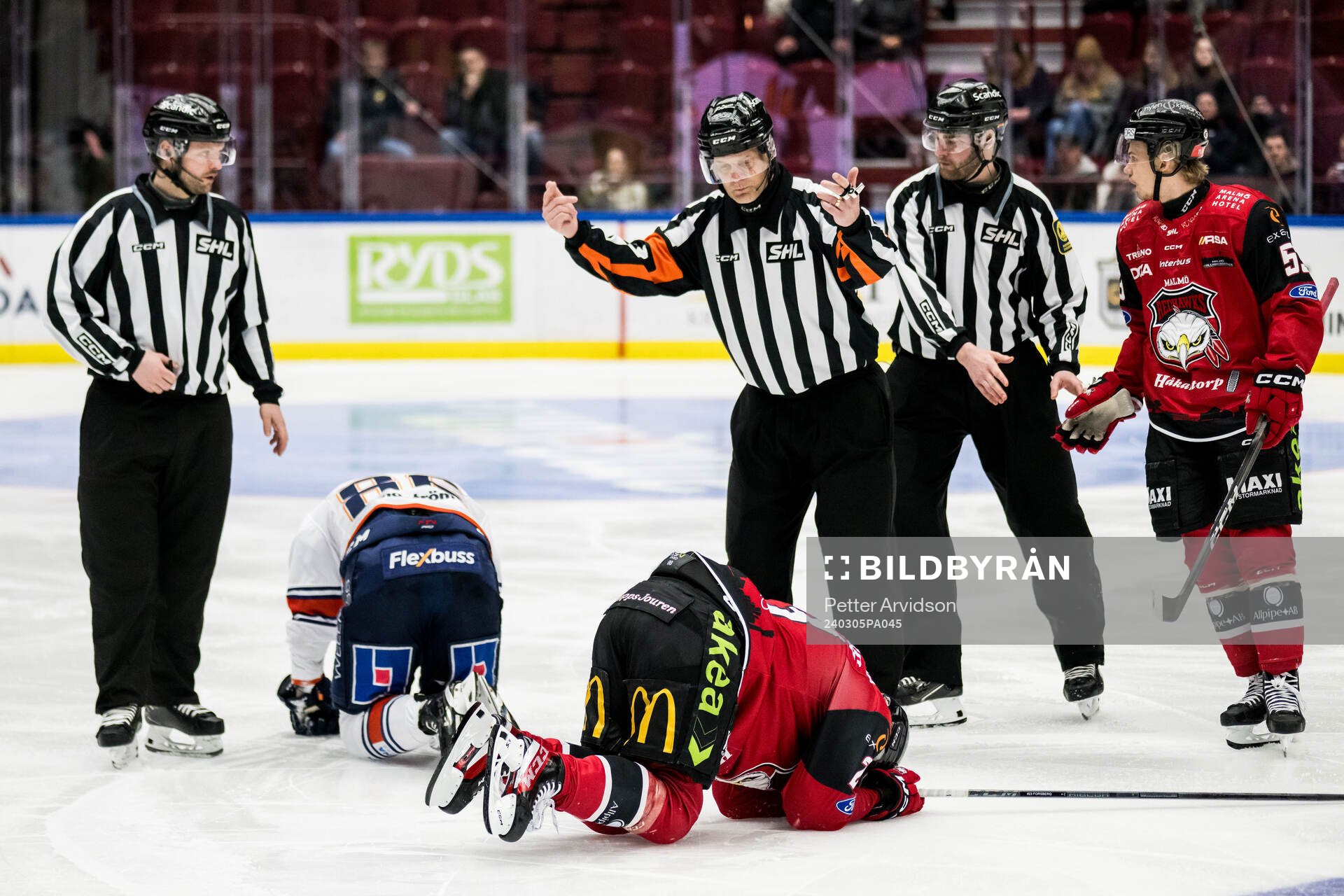 Växjös Joachim Blichfeld och Malmö Redhawks Christoffer