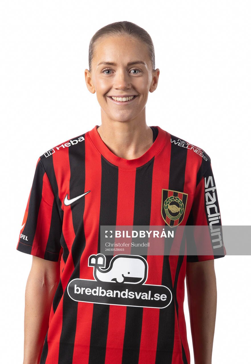 Brommapojkarnas Elsa Karlsson poserar för ett porträtt den 5 mars 2024 i Stockholm.
