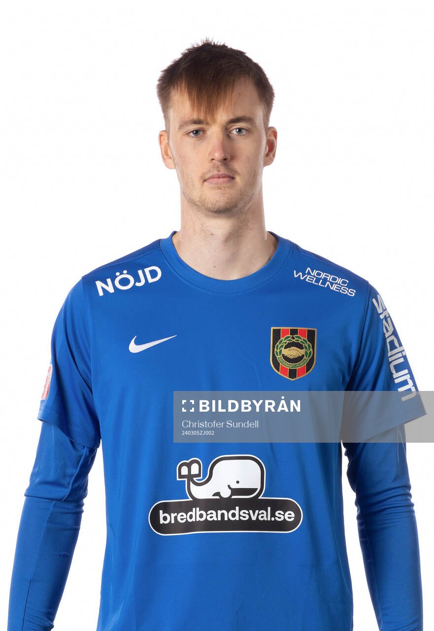 Brommapojkarnas Lucas Bergström poserar för ett porträtt den 5 mars 2024 i Stockholm.