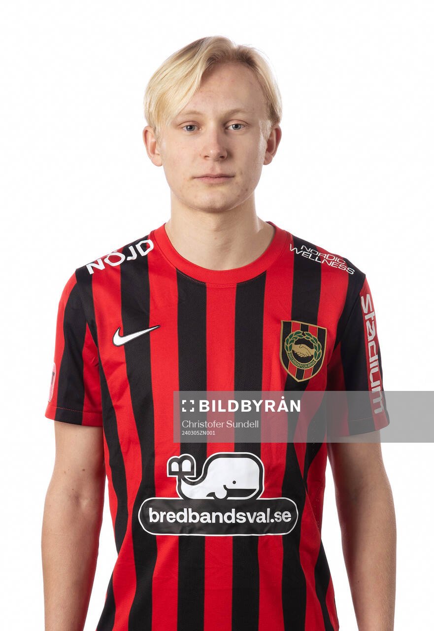 Brommapojkarnas Alfons Lohake poserar för ett porträtt den 5 mars 2024 i Stockholm.
