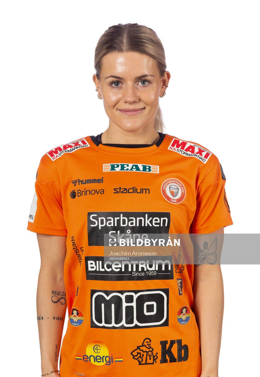 Kristianstads Tilda Persson poserar för ett porträtt den 6 mars 2024 i Kristianstad.
