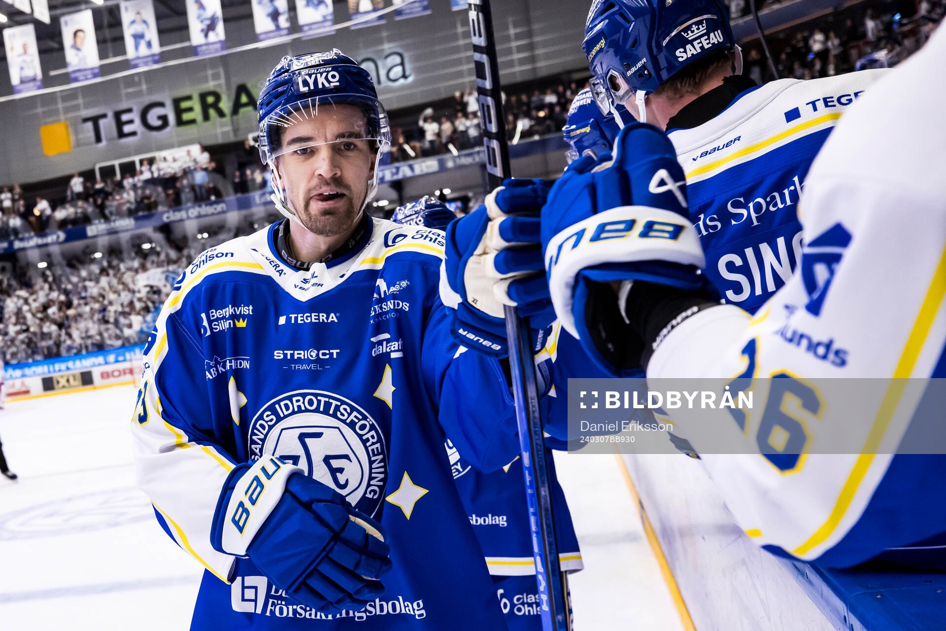 Leksands Eddie Larsson jublar
