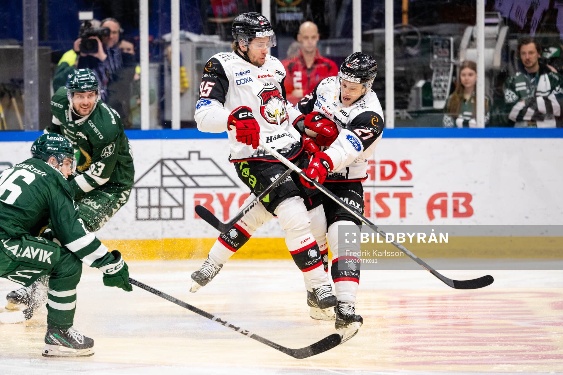 Malmö Redhawks Carl Persson och Robin Alvarez