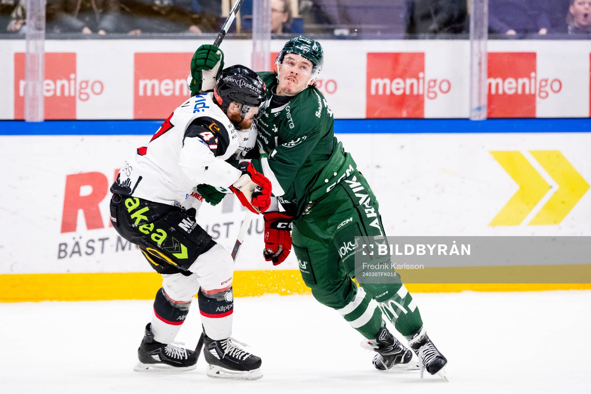 Malmö Redhawks Joakim Ryan och Färjestads Joakim Nygård