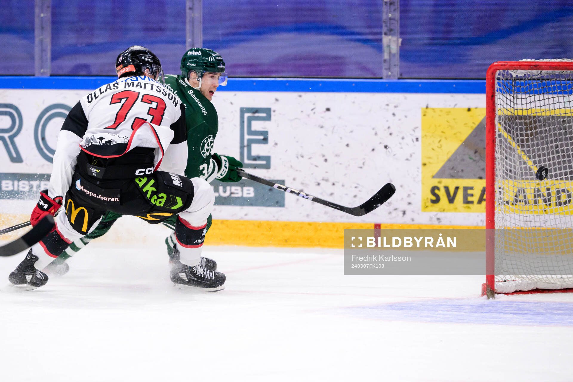 Malmö Redhawks Adam Ollas Mattsson och Färjestads Michael