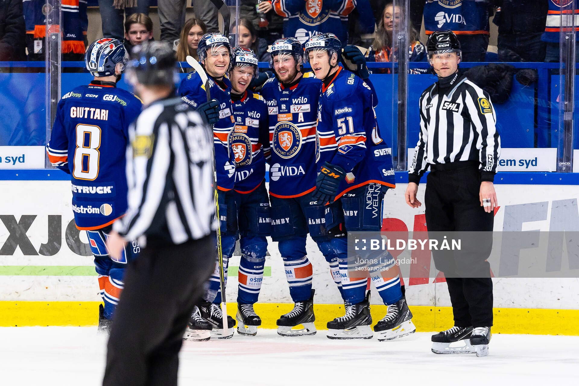 Växjös Keegan Lowe, Hugo Gustafsson, Martin Lundberg och
