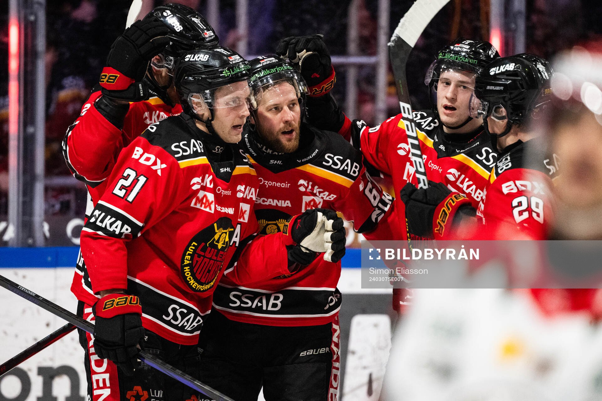Luleås Juhani Tyrväinen, Linus Omark och Pontus