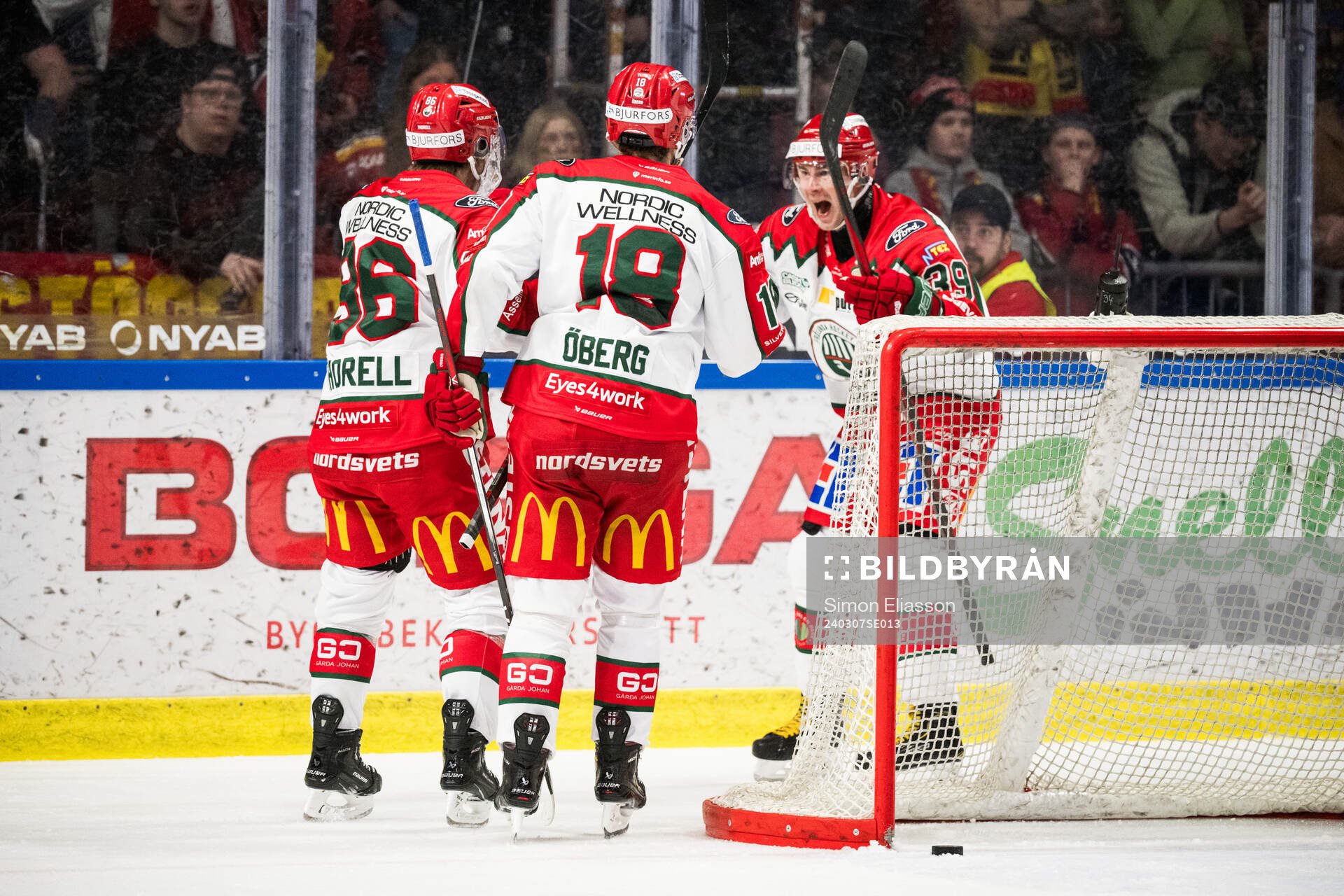 Frölundas Erik Thorell , Linus Öberg och Mikael Ruohomaa