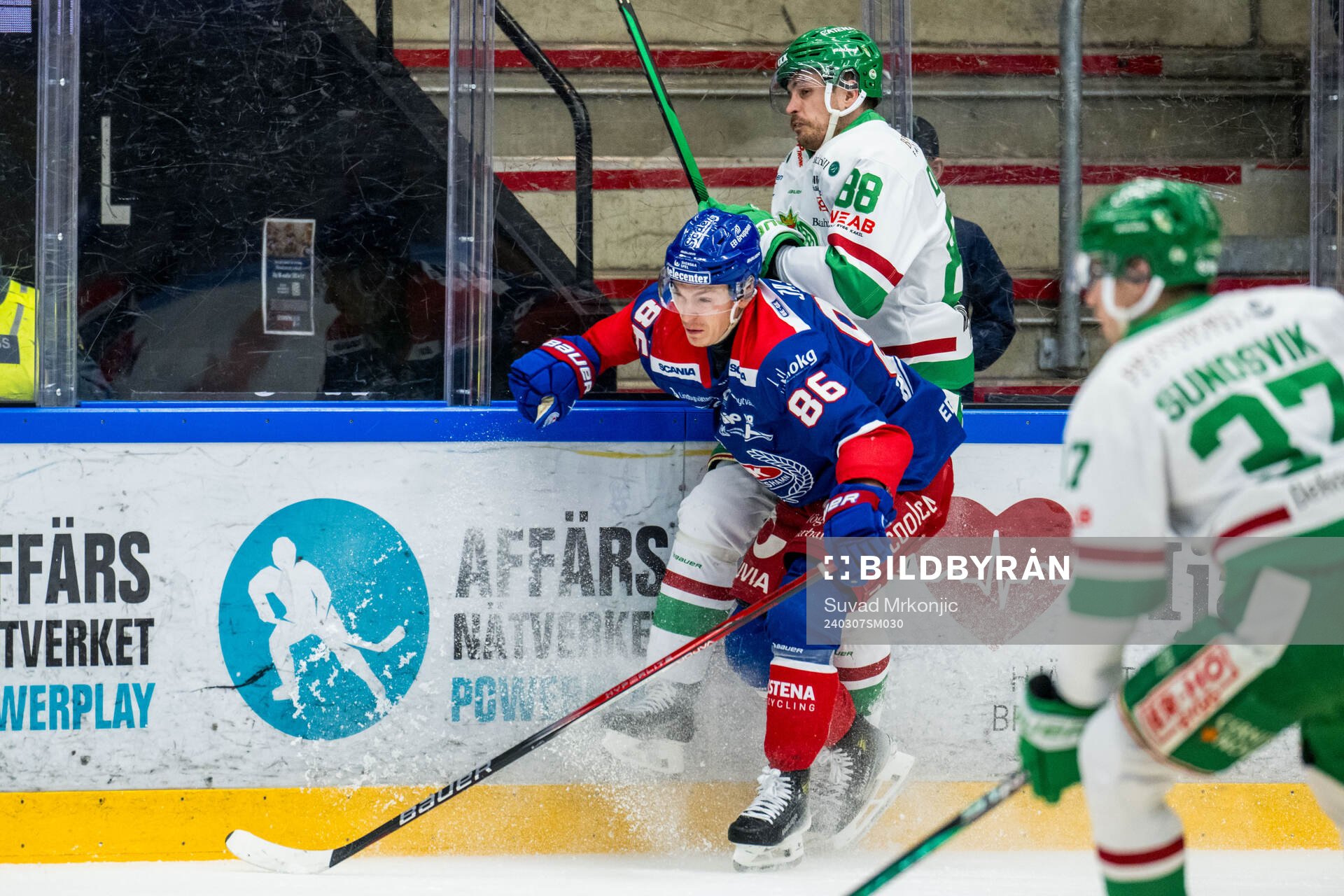 Oskarshamns Lukas Jasek och Rögles Brandon Davidson