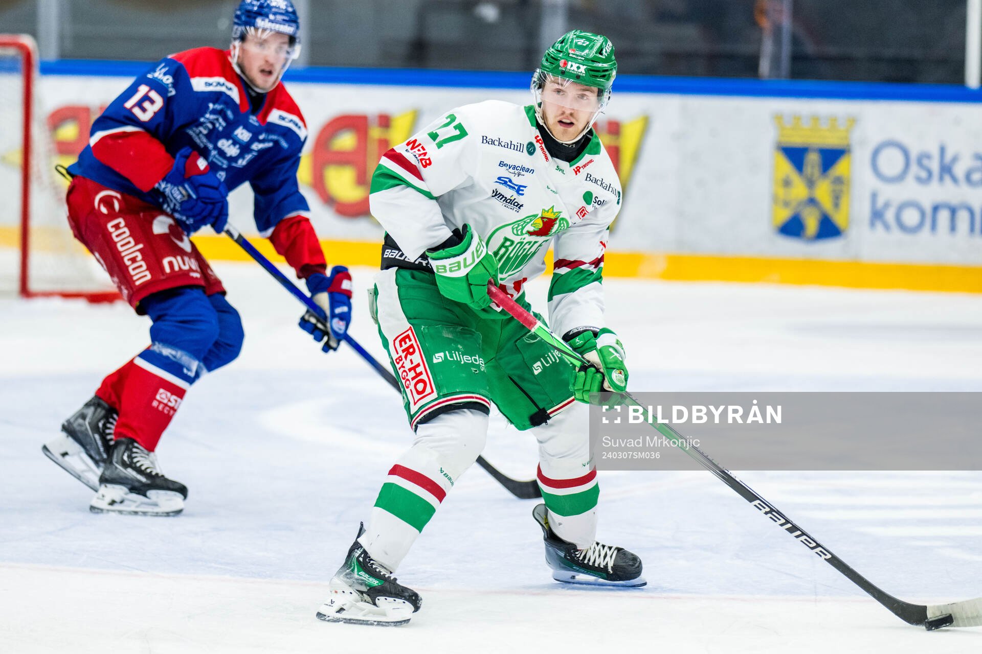 Oskarshamns Rasmus Bengtsson och Rögles Linus Sjödin