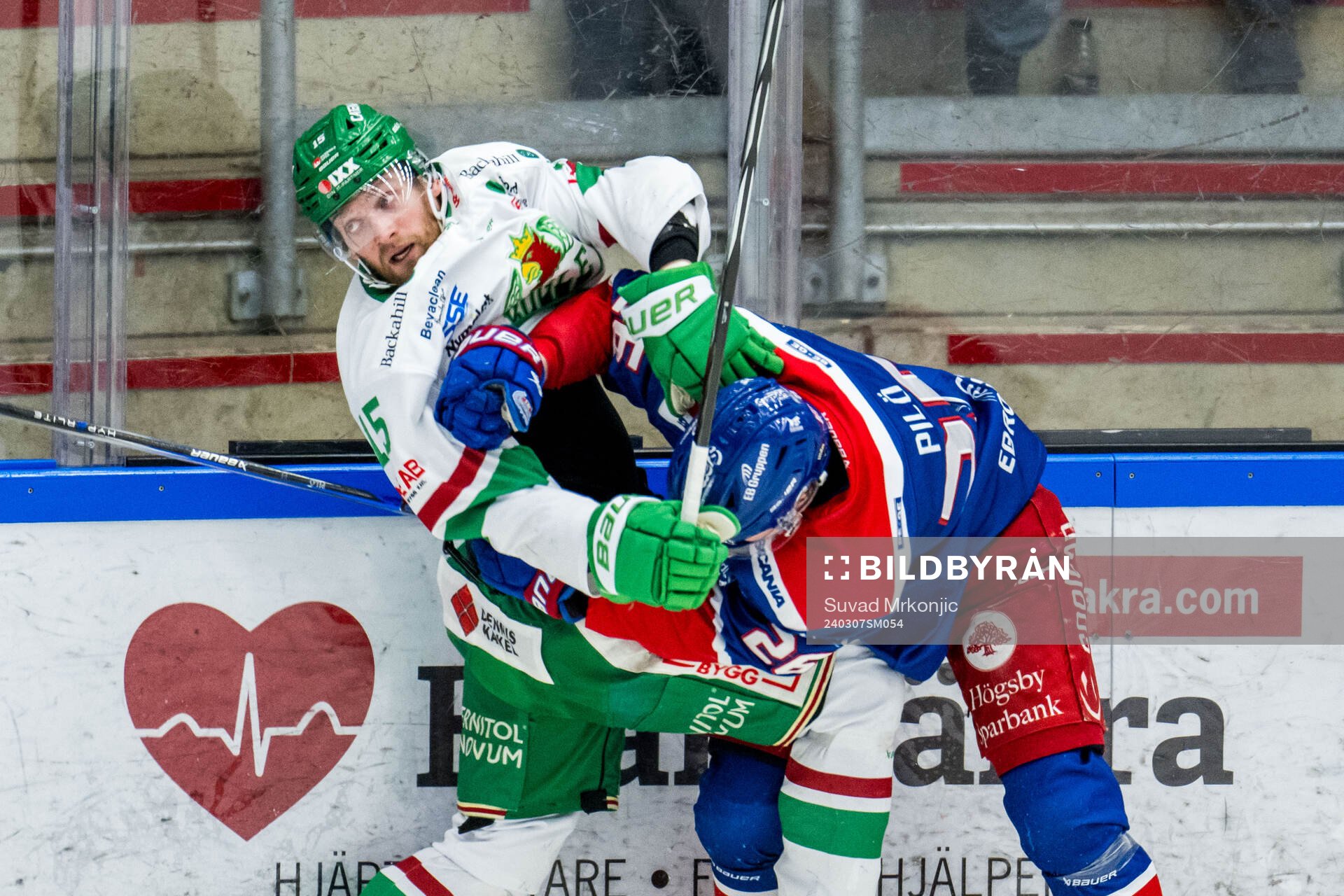 Rögles Simon Ryfors och Oskarshamns Lukas Pilö