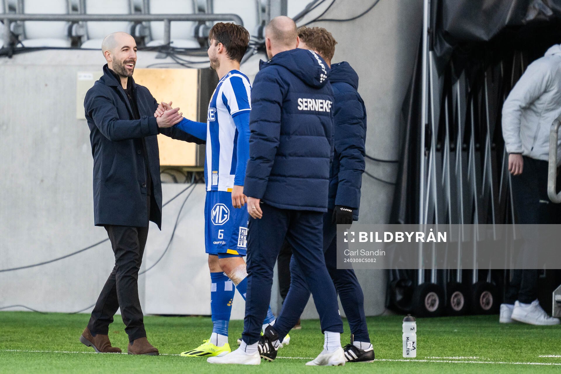 Östers tränare Martin Foyston och IFK Göteborgs Anders