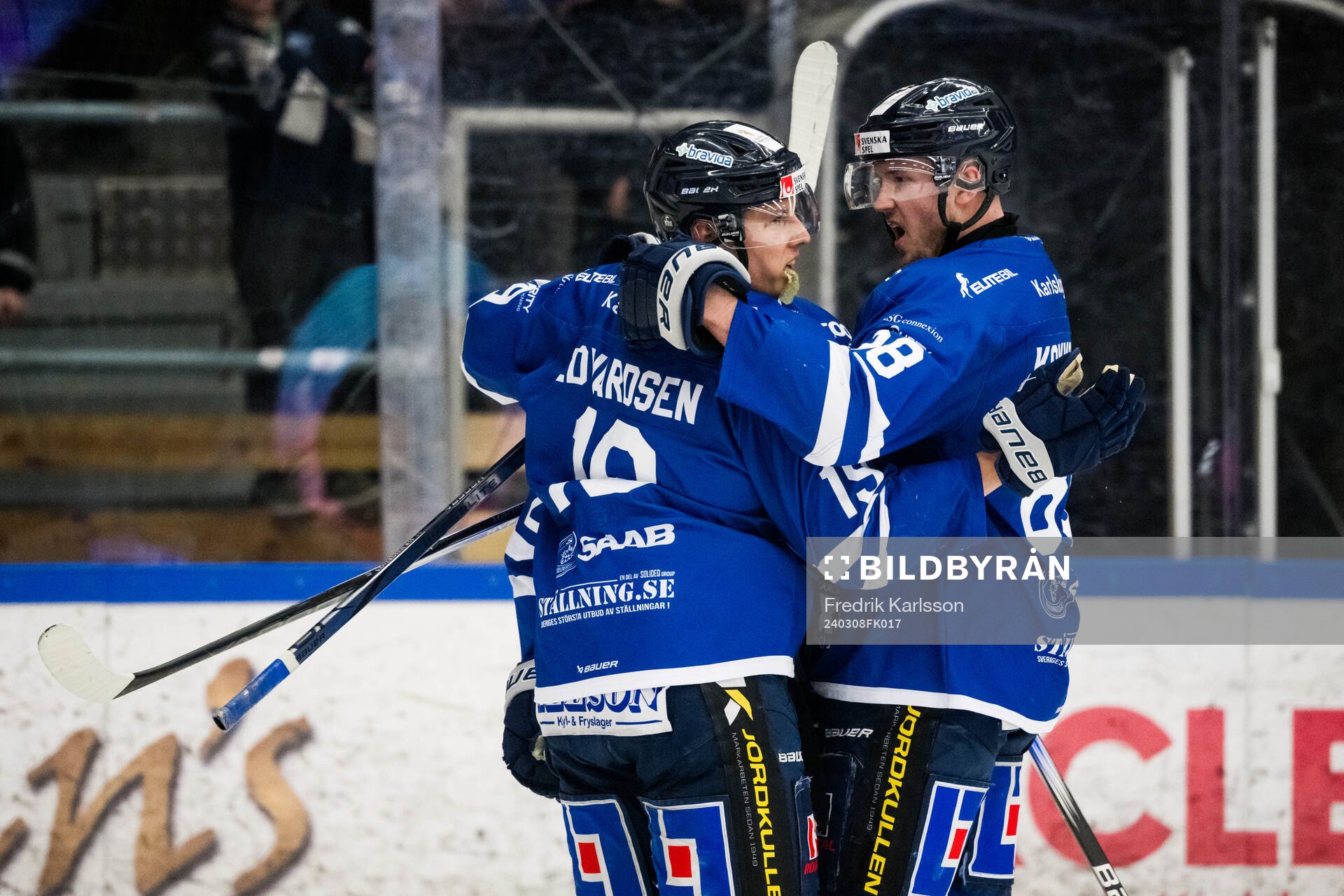 Karlskogas Andre Edvardsen Simen och Jesper Kokkonen jublar
