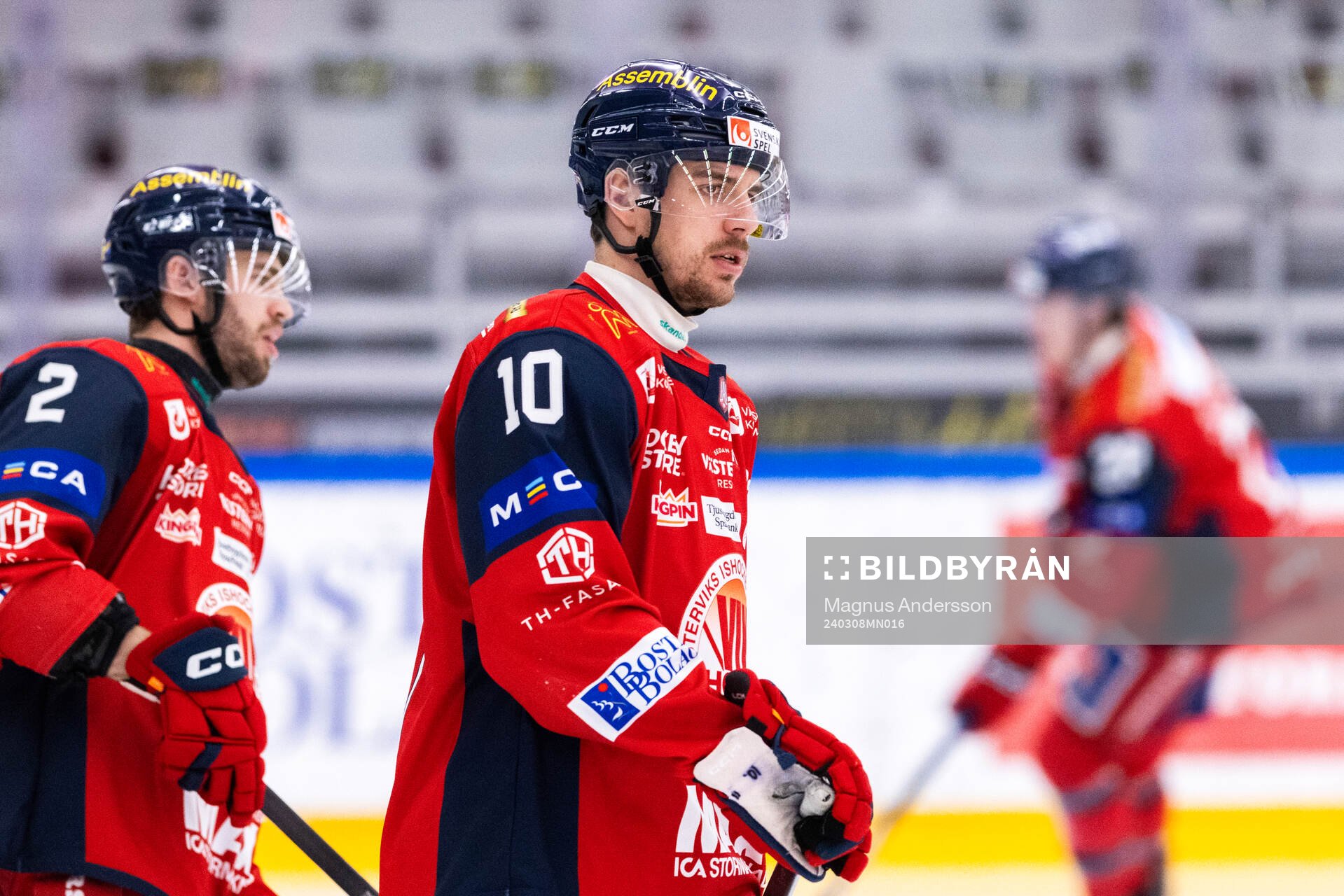 Västerviks Mathias Wigley på uppvärmningen