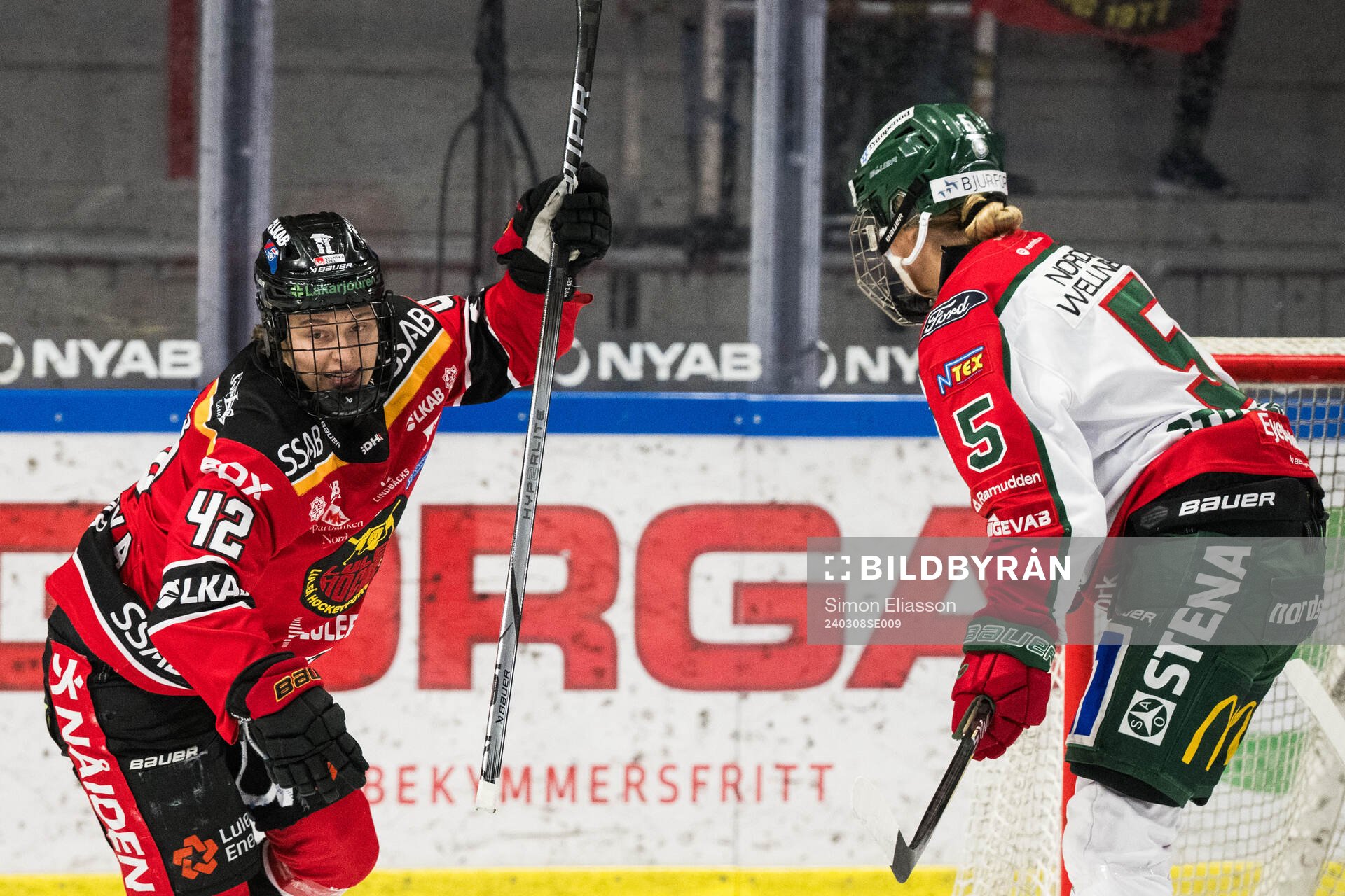 Luleås Viivi Vainikka jublar