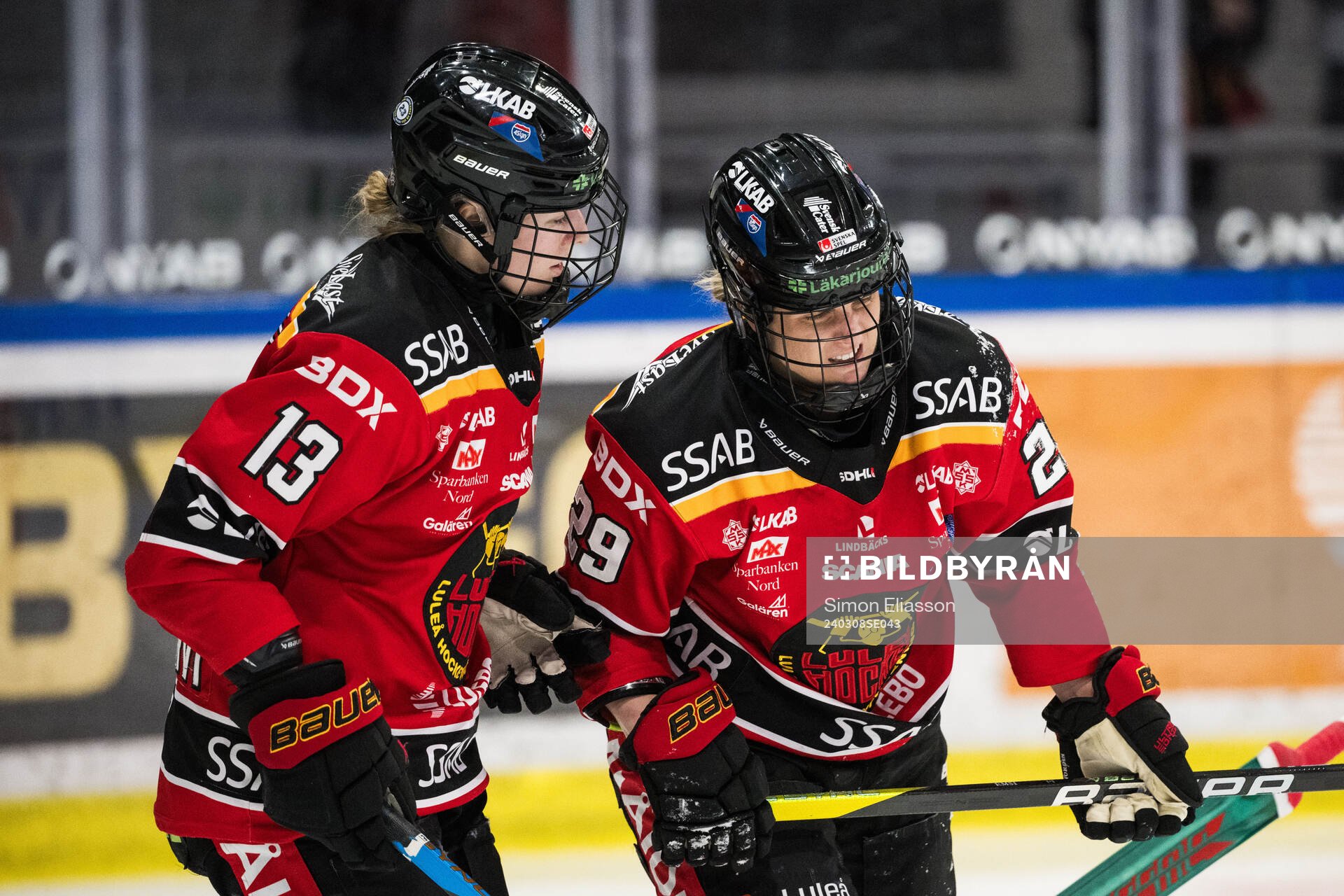 Luleås Jenna Pirttijärvi och Emma Nordin