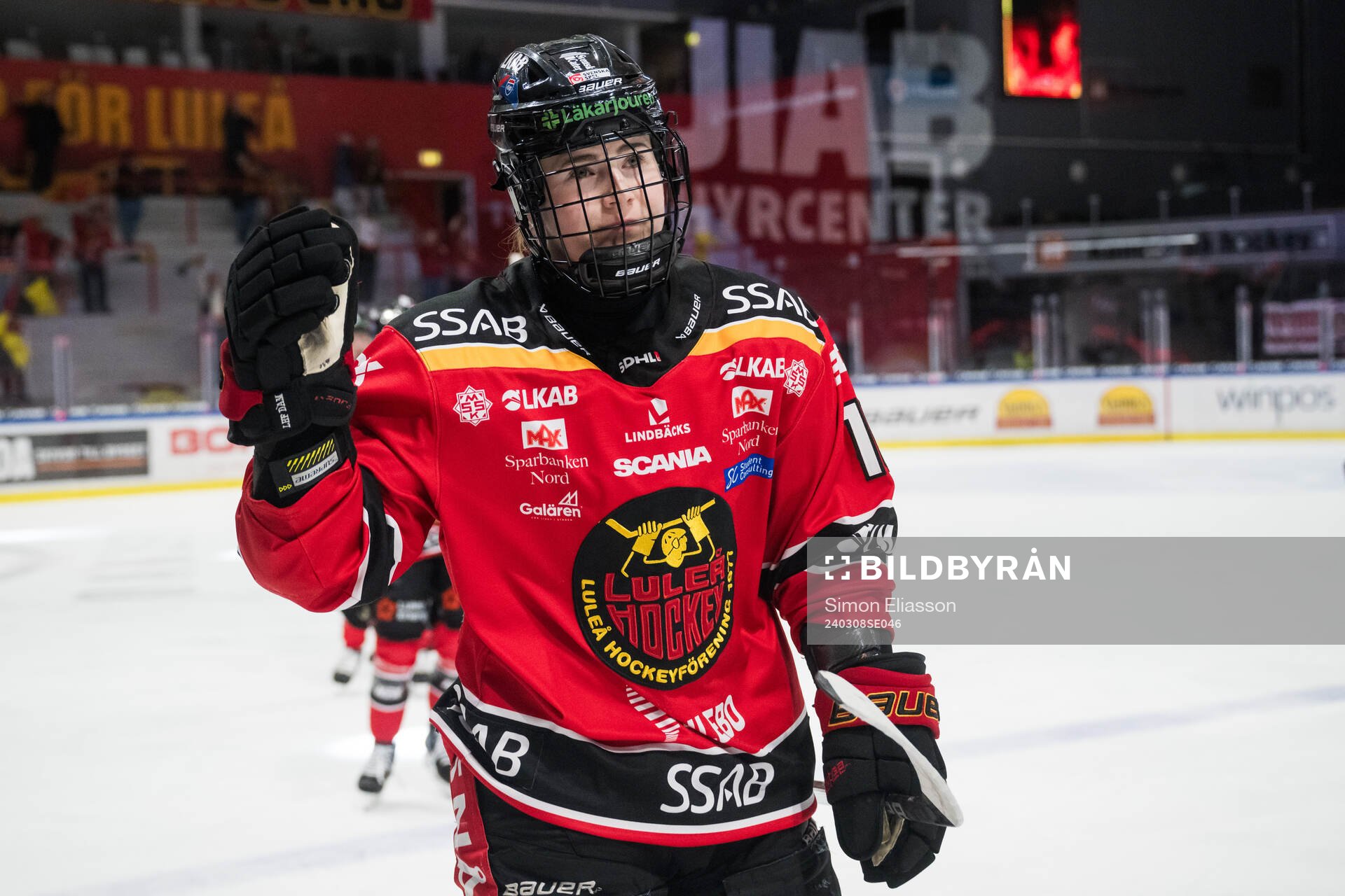 Luleås Petra Nieminen jublar